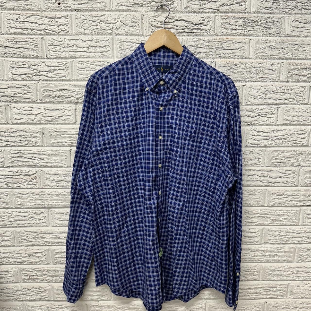Polo Ralph Lauren Polo Ralph Lauren Gingham Check Blue Button Down XL Size US XL / EU 56 / 4 - 2 Thumbnail