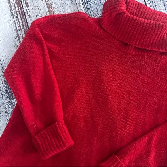 Other Bartolini Wool Cashmere Blend RedTurtleneck Sweater Size S / US 4 / IT 40 - 3 Thumbnail