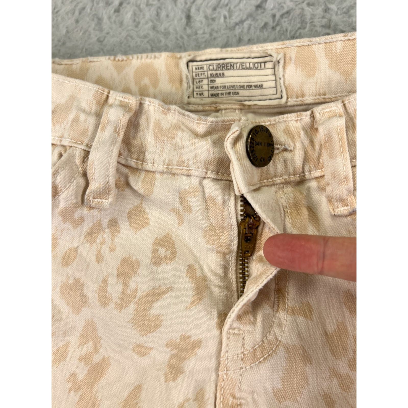 Vintage VINTAGE Current/Elliott Denim Jeans Women 27 Yellow Leopard Print Skinny 28x27 Adult Regular Womens Jeans 90s Cowboy Southwestern Designer Size 27" / US 4 / IT 40 - 5 Thumbnail