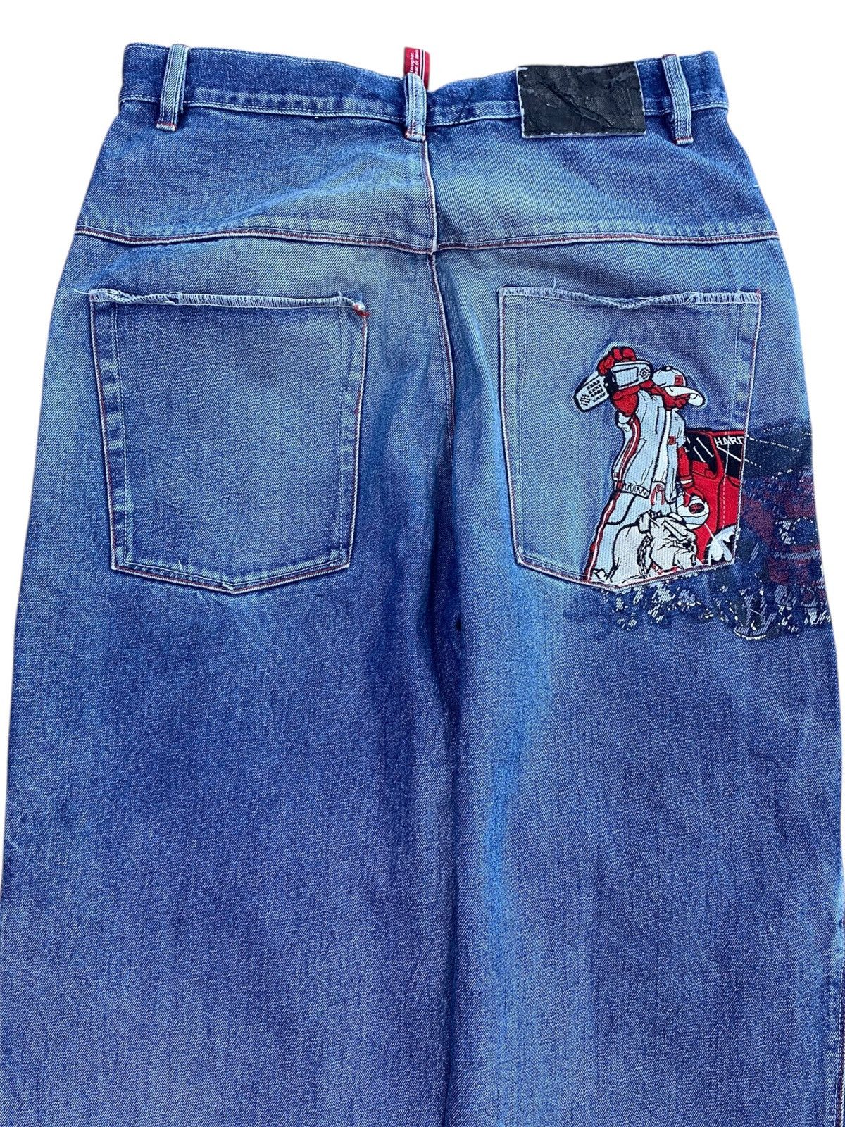 Japanese Brand Japanese Brand Acid Blue Wash Style Baggy Jeans Size US 32 / EU 48 - 4 Thumbnail