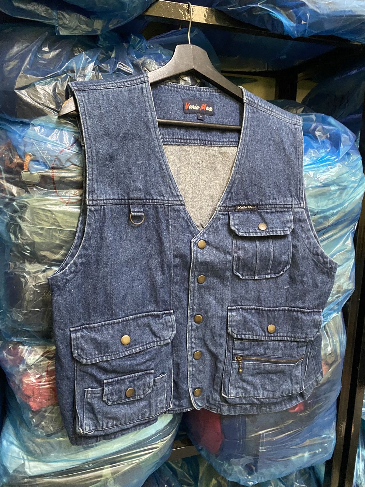 Vintage Vintage Vario Max Denim Utility Vest – Made in Japan Size L Size US L / EU 52-54 / 3 - 5 Thumbnail