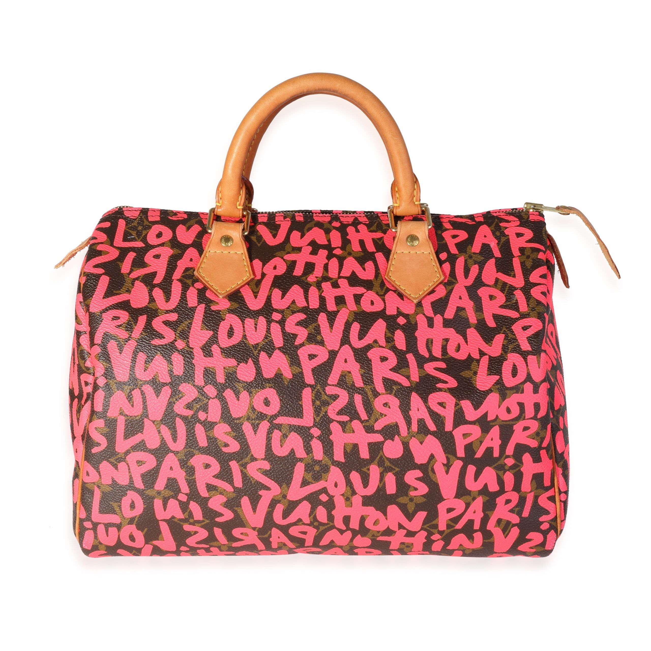 image of Louis Vuitton X Stephen Sprouse Pink Graffiti Monogram Canvas Speedy 30, Women's