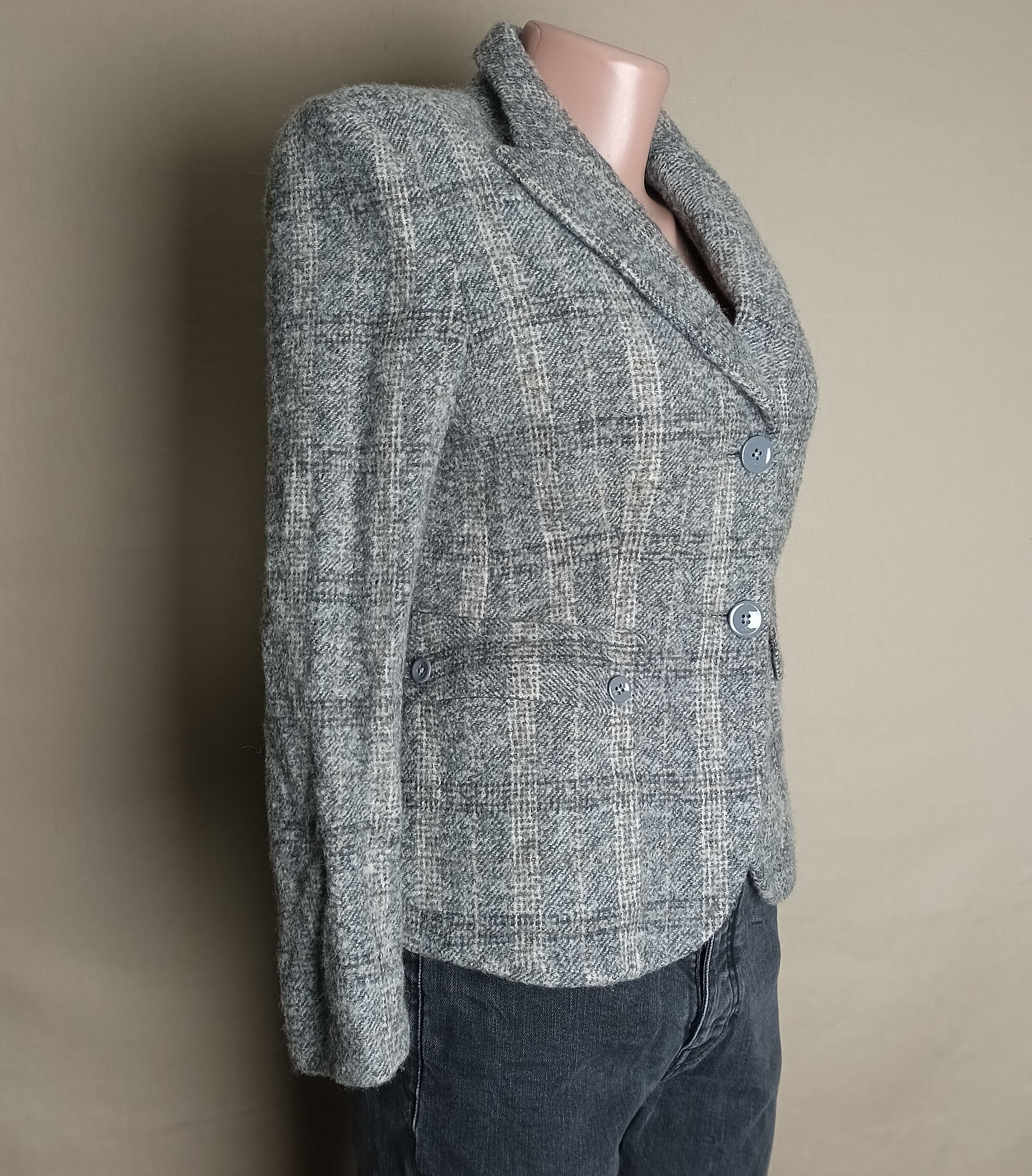 Valentino Valentino Wool Grey Plaid Check Blazer Jacket IT40 Size S / US 4 / IT 40 - 4 Thumbnail