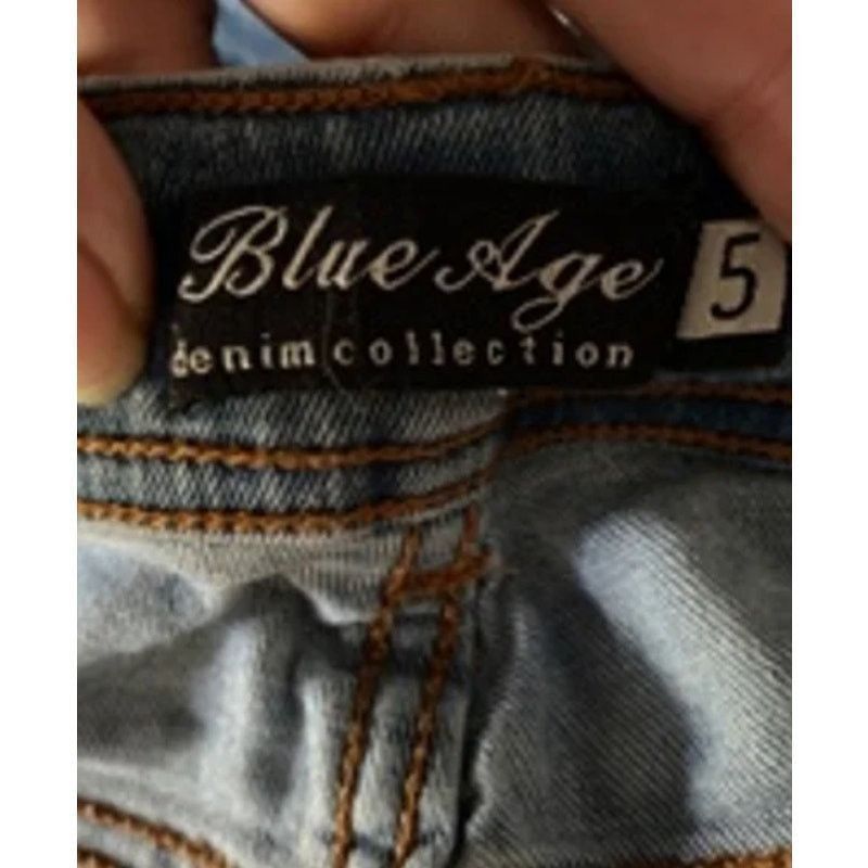 Other Blue Age Distressed Skinny Jeans Grunge Y2K Denim Size 5 Size 25" / US 0 / IT 36 - 3 Thumbnail