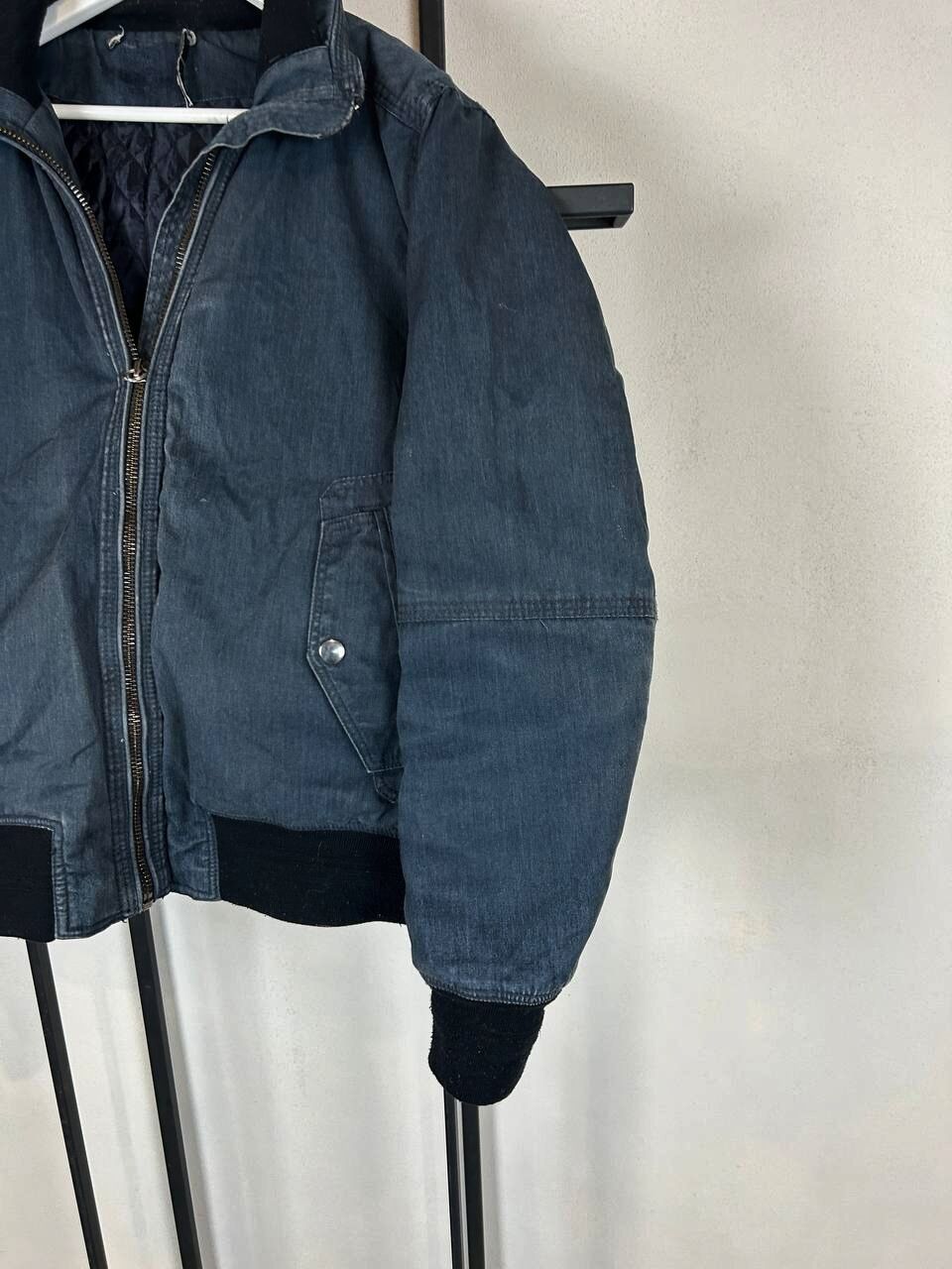 Japanese Brand Denim Bomber Jacket Vintage Workwear Minimalist Blue Size US M / EU 48-50 / 2 - 5 Thumbnail