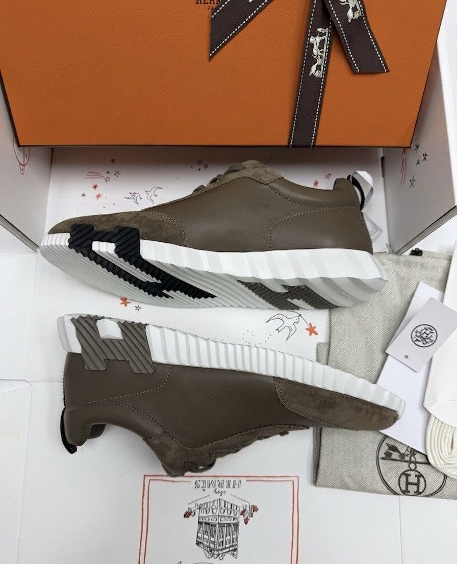 Hermes Hermes Bouncing Sneakers Elephant Gray Size US 11 / EU 44 - 10 Thumbnail
