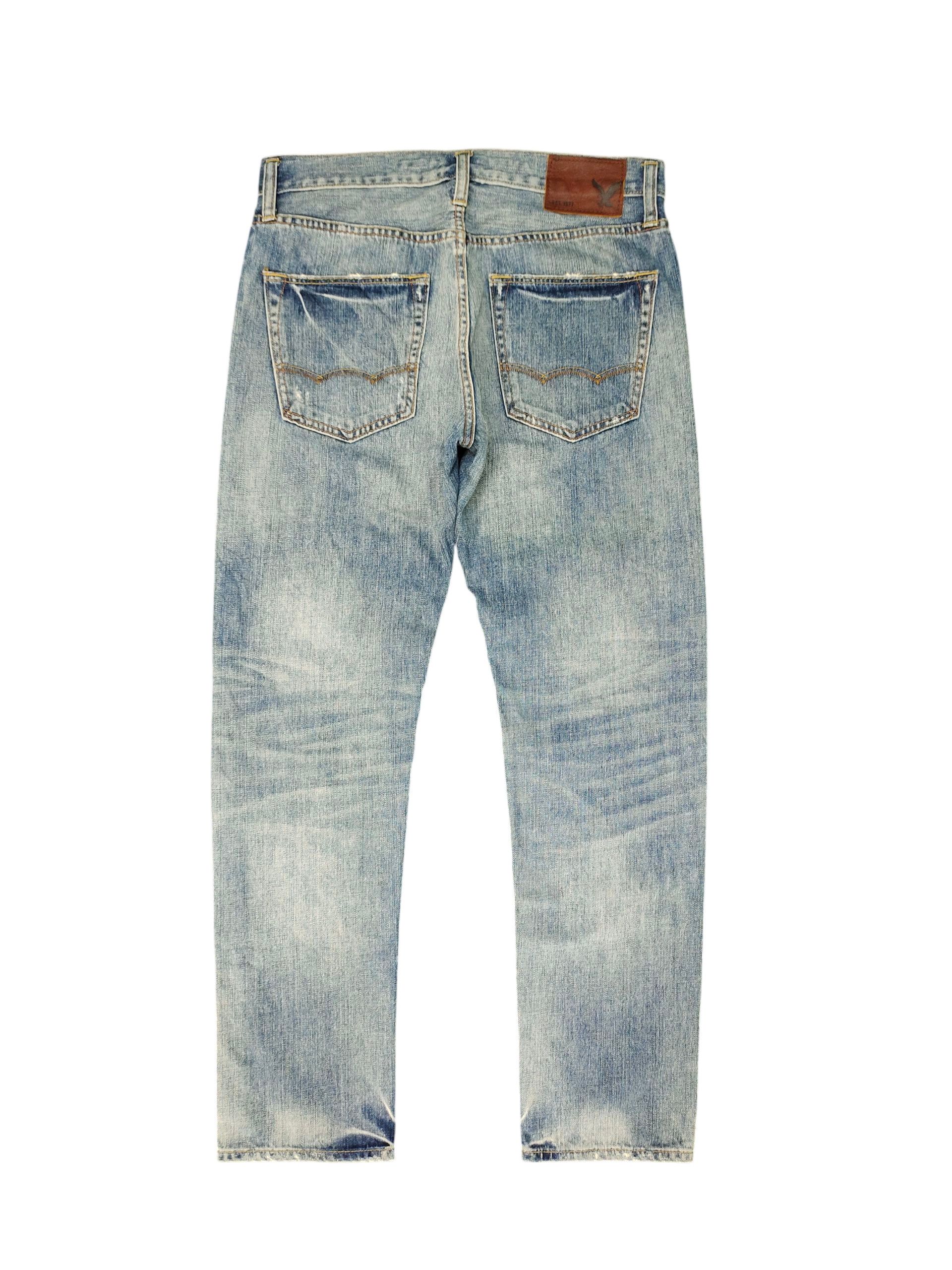 American Eagle Outfitters Vintage American Eagle Clawmark Distress Faded Denim Jeans Size US 30 / EU 46 - 9 Thumbnail