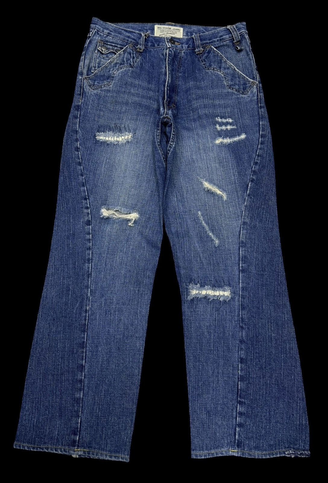 Acne Studios BAGGY Big Shark Jeans Acne Studios Style Distressed Denim Size US 31 - 7 Thumbnail