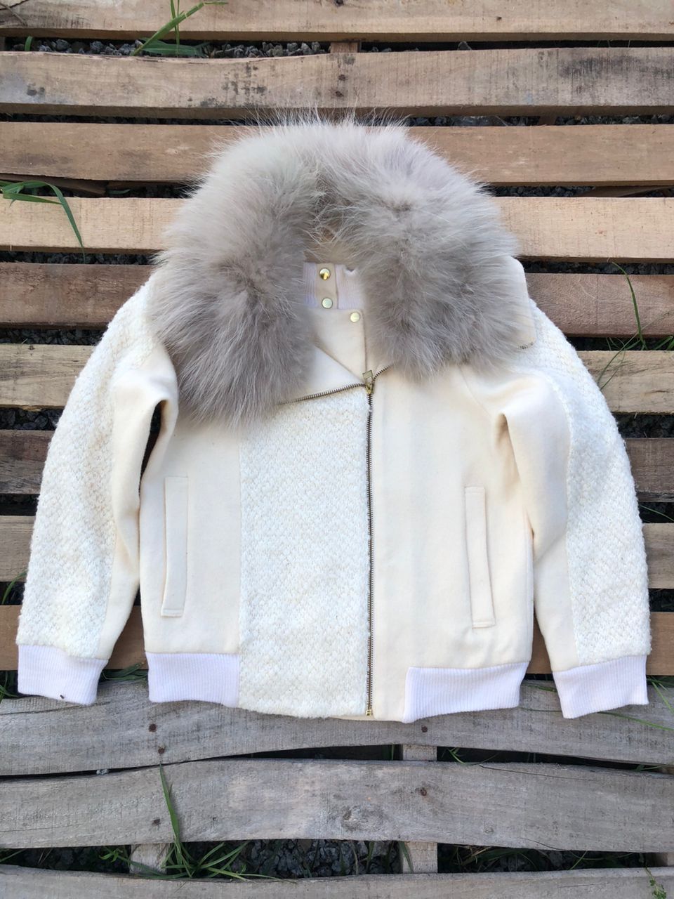 Other Queens Court Wool Fur Jacket Size S / US 4 / IT 40 - 1 Thumbnail