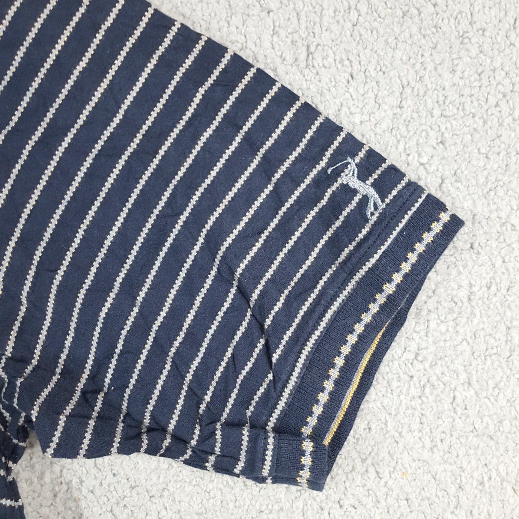 PGA Tour Vintage PGA Tour Retro Striped Logo Men's Medium Button Collar Polo Golf Shirt Size US M / EU 48-50 / 2 - 3 Thumbnail