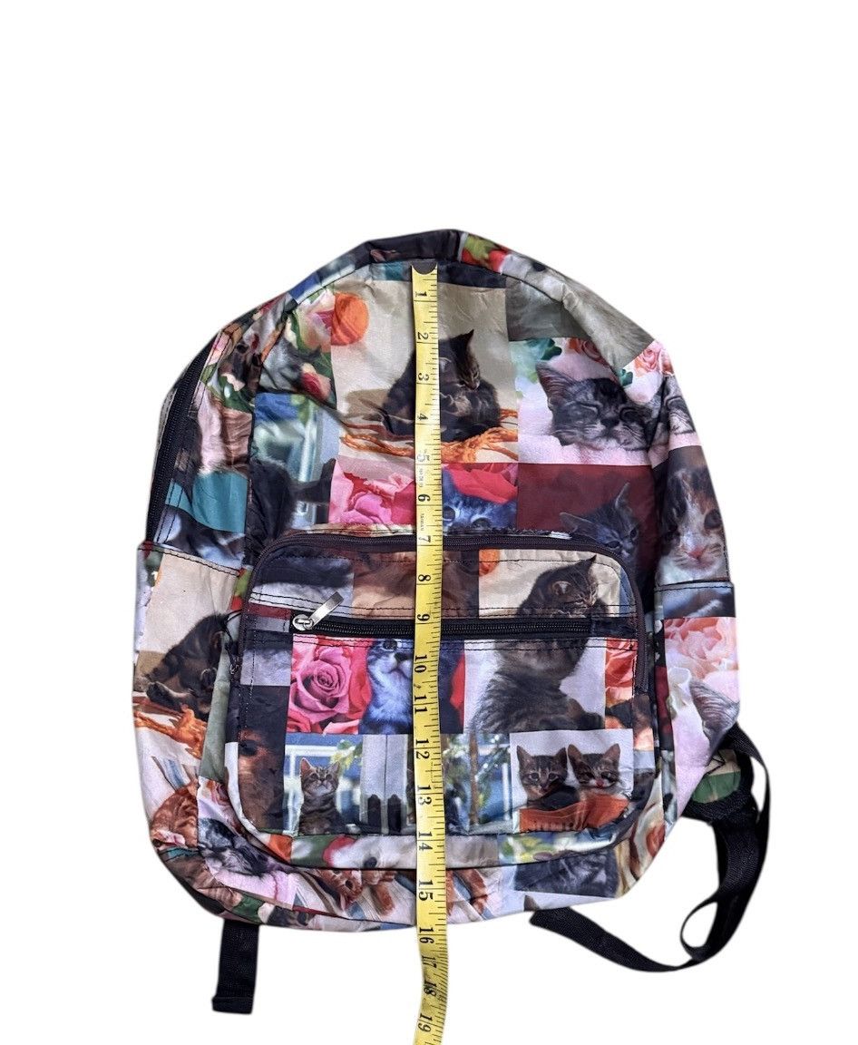 Japanese Brand Bagpack Featuring a Collage Print Of Cat Photos pink Roses Size ONE SIZE - 8 Thumbnail