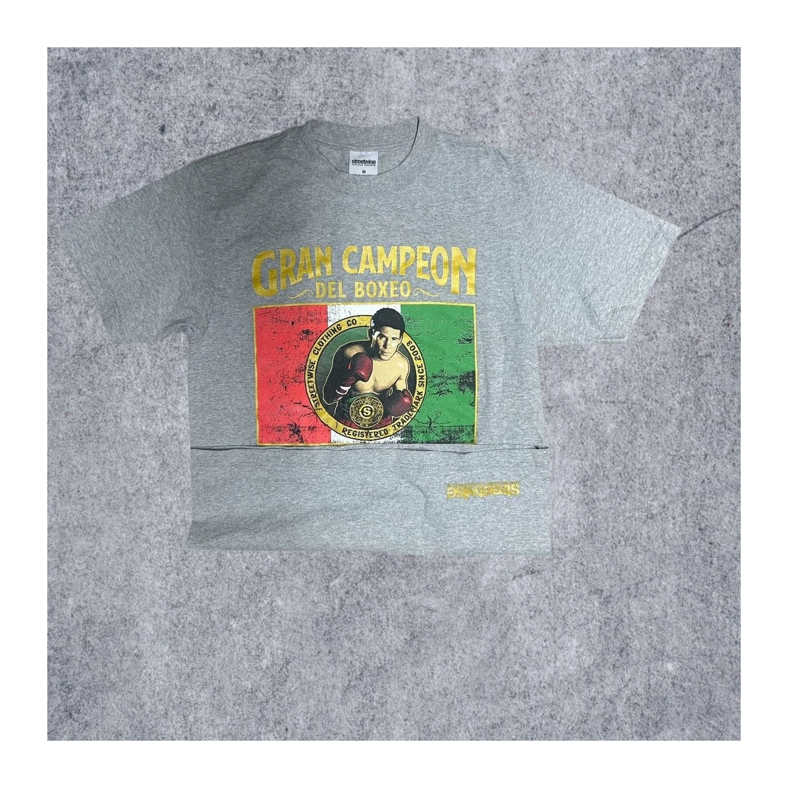 Vintage Streetwise Gran Campeon Julio Cesar Boxing Shirt Grey Medium Size US M / EU 48-50 / 2 - 4 Thumbnail
