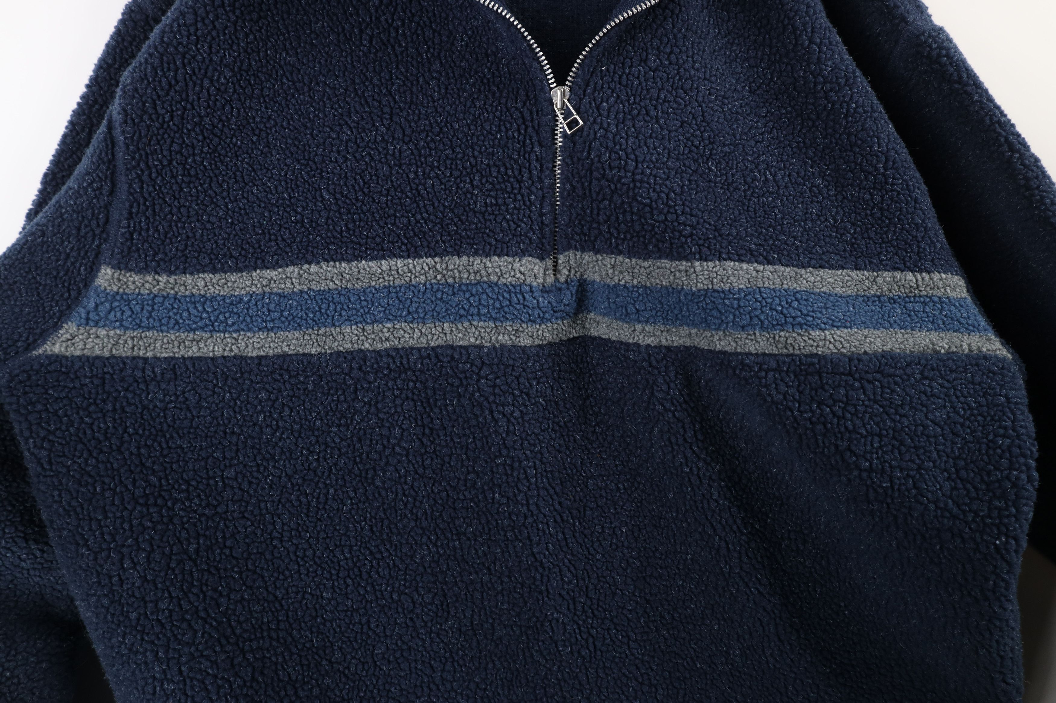 Vintage Vintage 90s Streetwear Deep Pile Fleece Half Zip Sweater Size US XXL / EU 58 / 5 - 7 Thumbnail