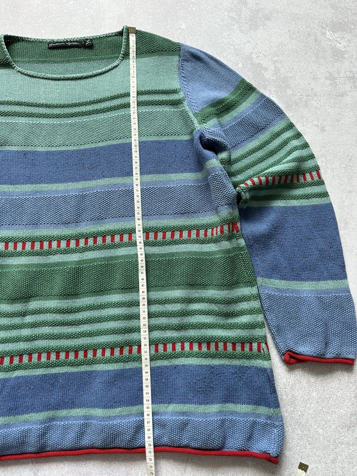 Gudrun Sjoden Gudrun Sjoden Cotton Knit Striped Sweater Pullover Womens L Size L / US 10 / IT 46 - 6 Thumbnail