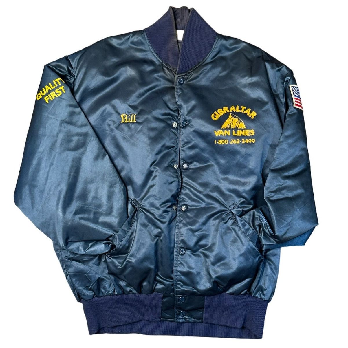 Vintage Vintage Birdie Gibraltar Van Lines Insulated Satin Jacket Size US XL / EU 56 / 4 - 2 Thumbnail