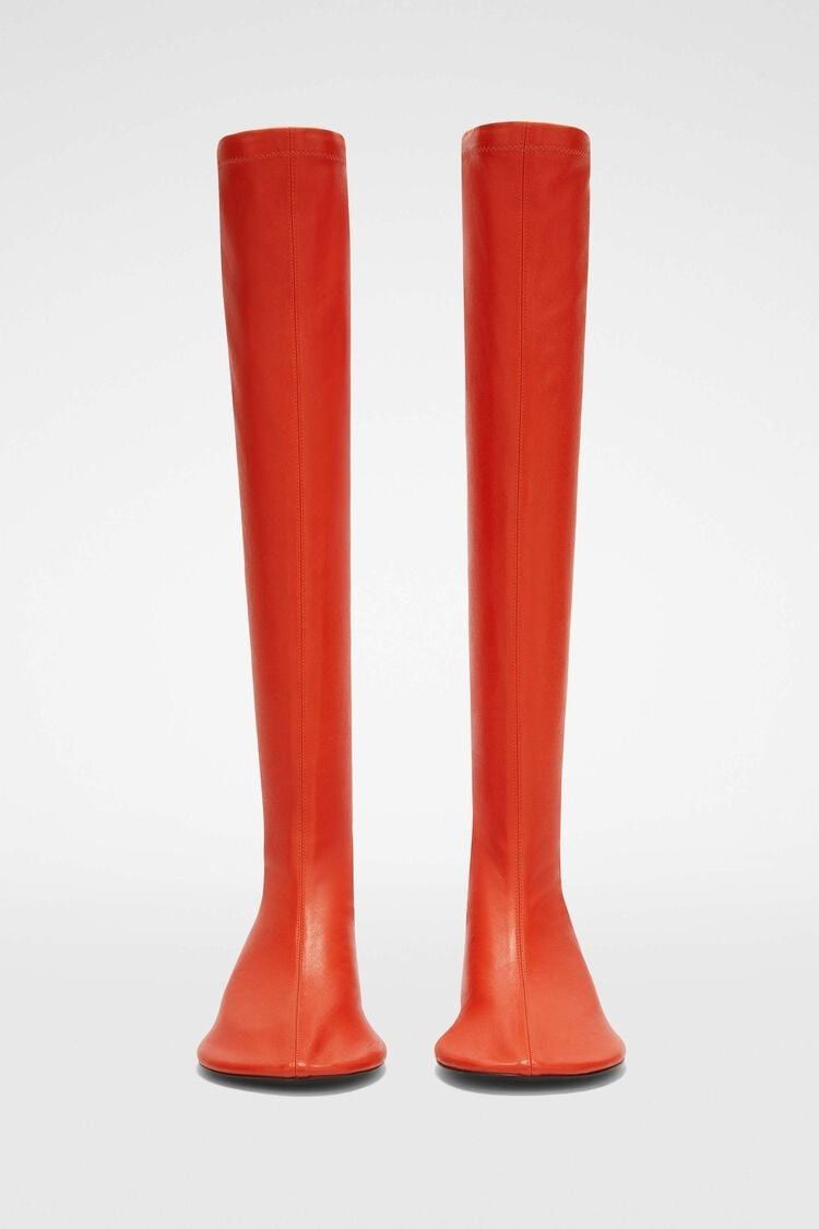 Jil Sander o1w1db10825 Knee Boots in Red Size US 11 / IT 41 - 2 Thumbnail
