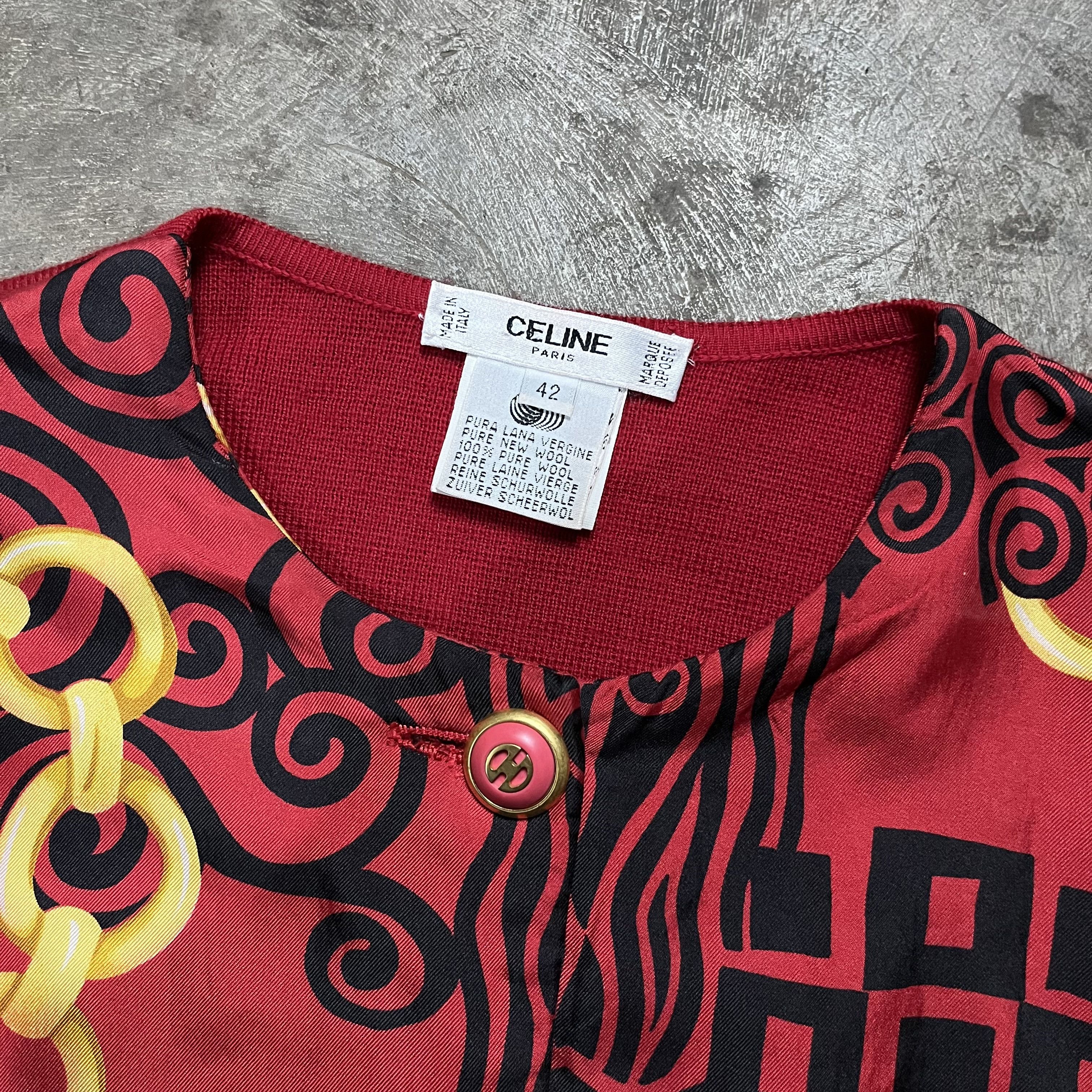 Celine × Designer Vintage Cardigan celine paris Size S / US 4 / IT 40 - 4 Thumbnail