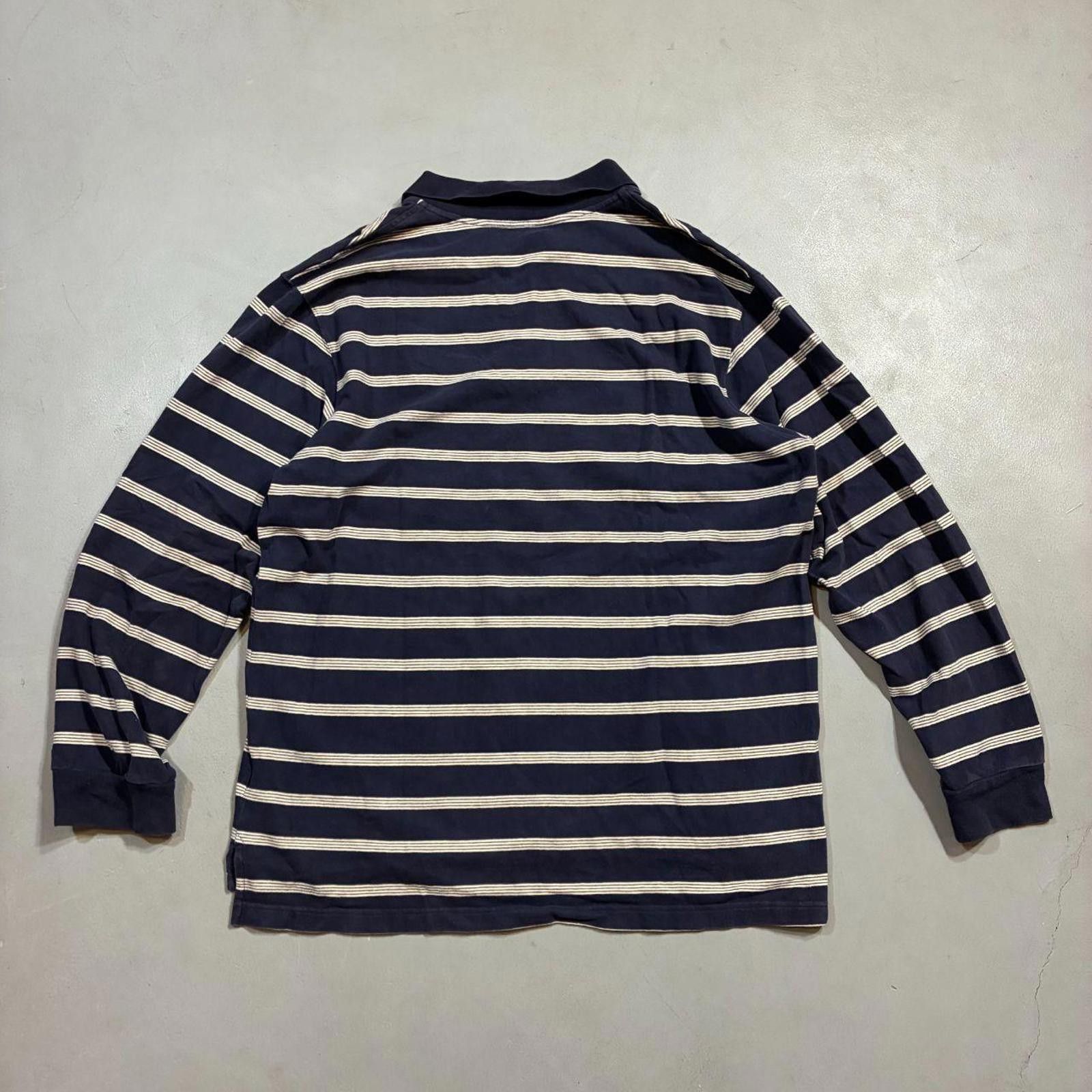 Timberland Vintage Timberland Striped Navy Blue Rugby Polo Shirt Size US XXL / EU 58 / 5 - 5 Thumbnail