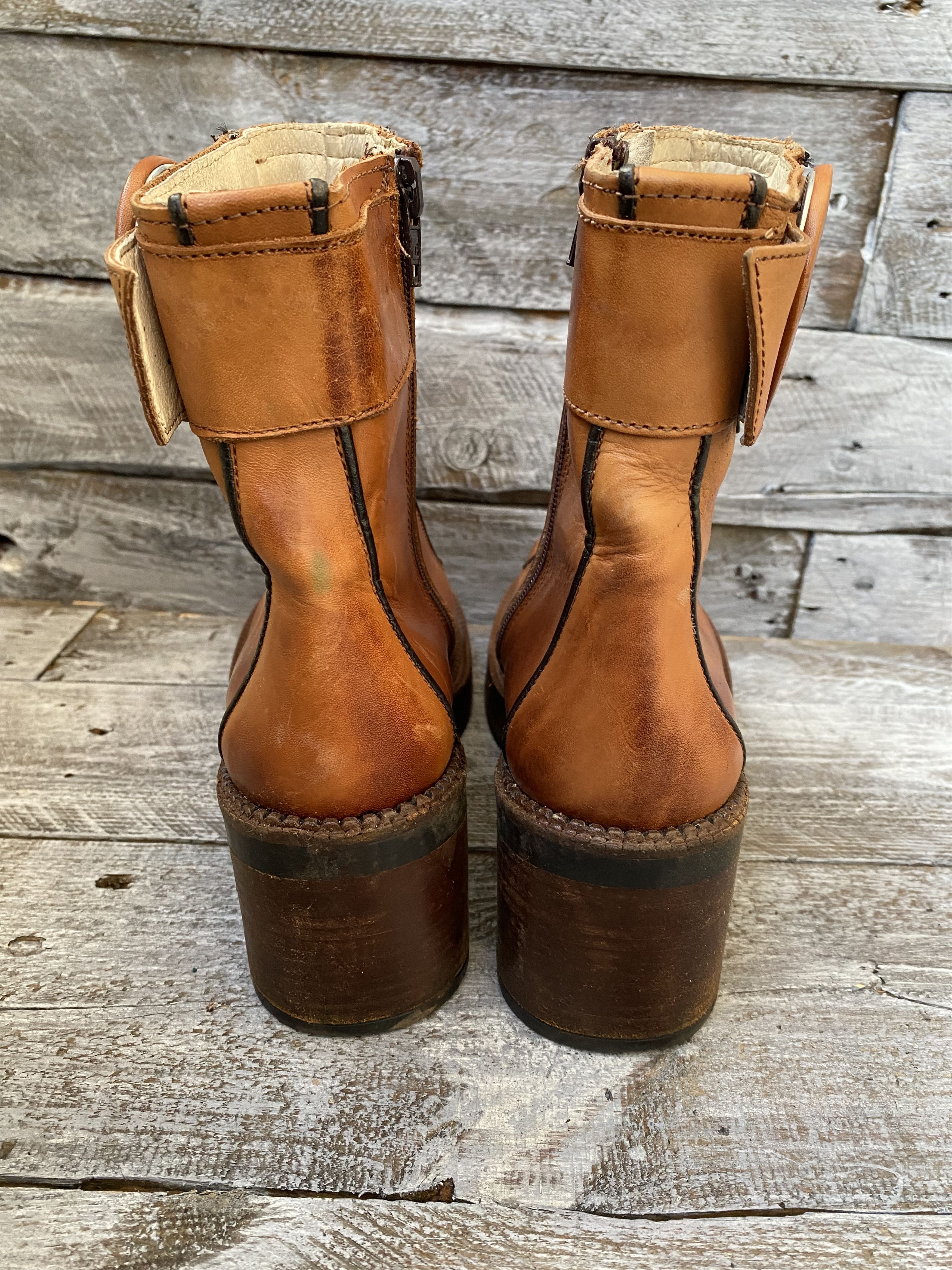 Dockers × Vintage Vintage, Dockers Y2k brown leather boots sz38 Size US 7.5 / IT 37.5 - 6 Thumbnail