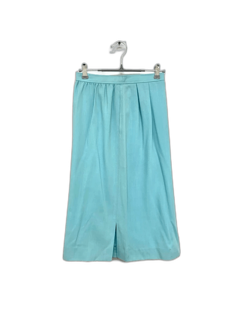 Yves Saint Laurent YSL Lake Blue Short Skirt Size M Size 22" - 1 Thumbnail