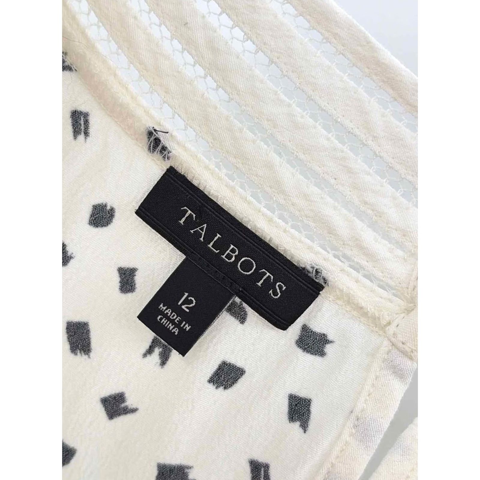 Talbots Talbots White Size 12 Printed Tank Top Size XL / US 12-14 / IT 48-50 - 3 Thumbnail