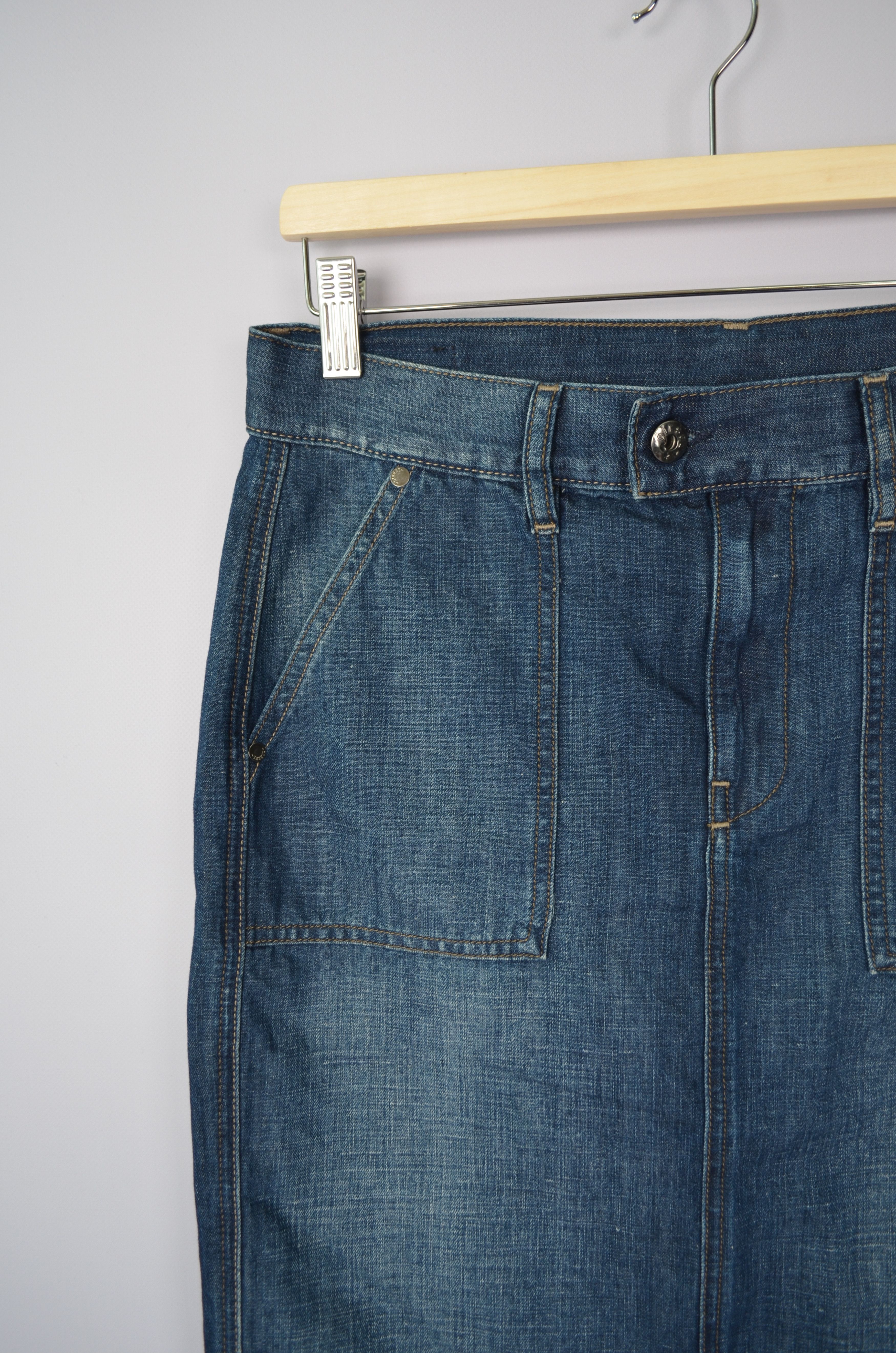 Designer × Diesel Diesel Blue Denim Cotton/Linen Skirt Size W27 NWT Size 27" / US 4 / IT 40 - 2 Thumbnail