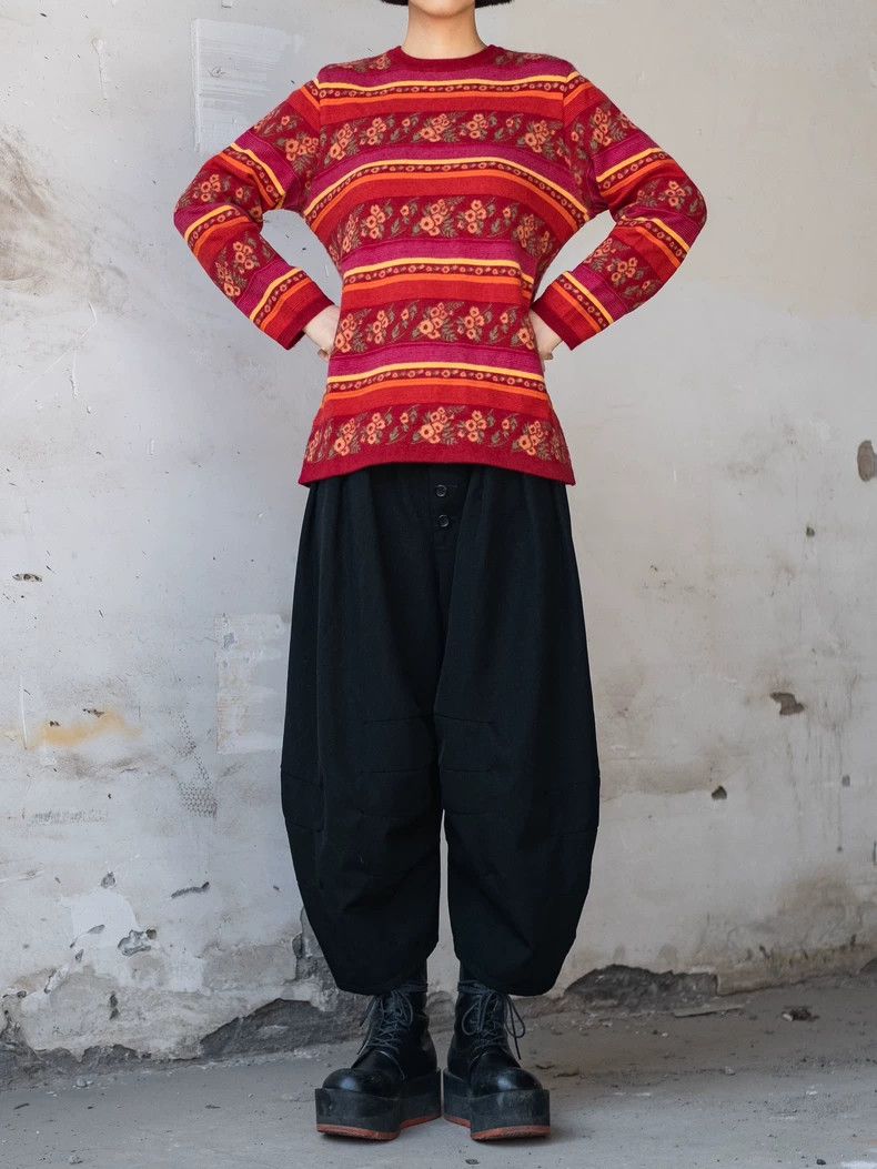 Kenzo KENZO Red striped knit sweater Size S / US 4 / IT 40 - 3 Thumbnail