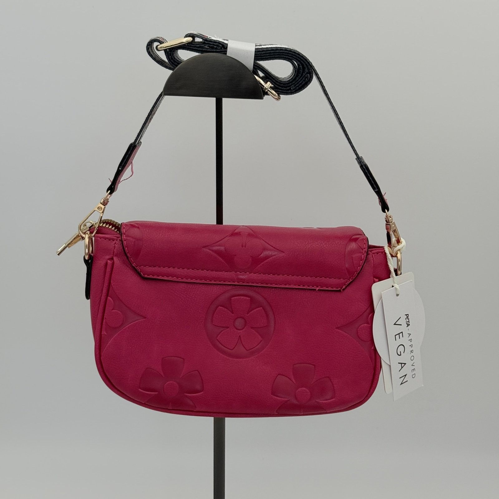 Other Risotto Fuchsia Floral Embossed Crossbody & Coin Purse Size ONE SIZE - 2 Thumbnail