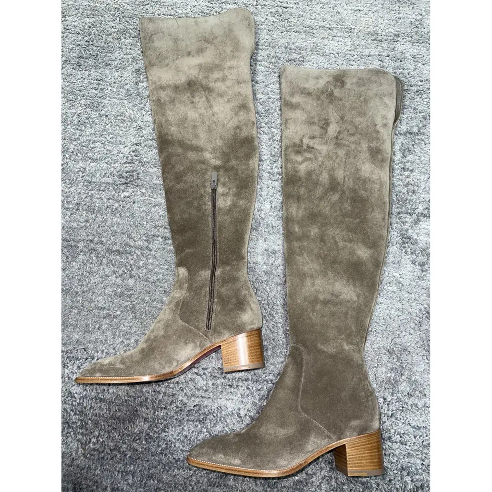 Christian Louboutin Christian Louboutin Gazellou 55 Silex Grey Suede Knee High Size US 5 / IT 35 - 10 Thumbnail