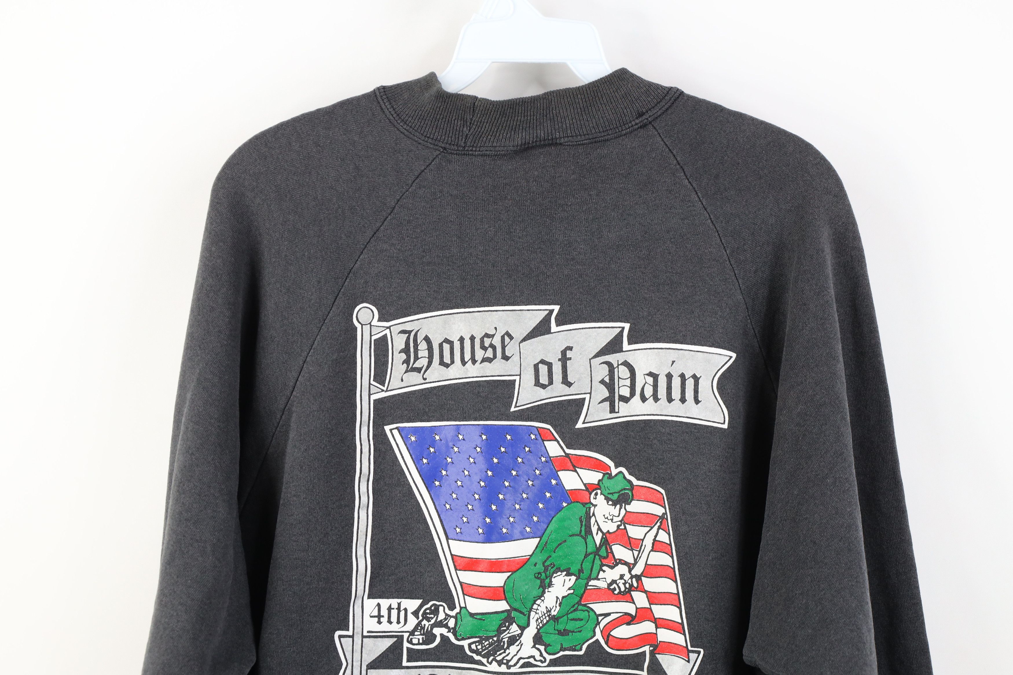 Vintage Vintage 90s Infantry Battalion 4th Platoon Sweatshirt Black Size US XL / EU 56 / 4 - 12 Thumbnail