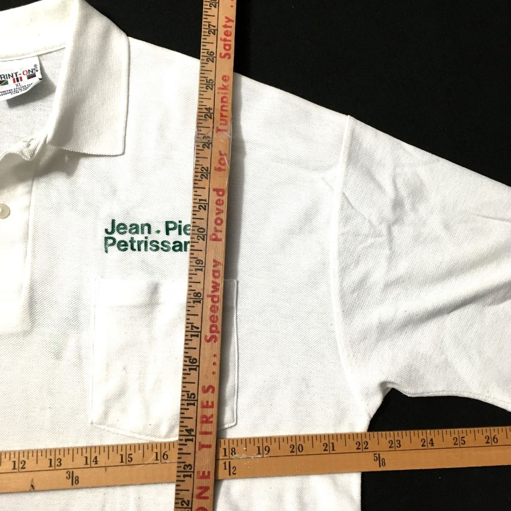 Vintage VINTAGE print ons los banos Basque club polo Shirt XL White Graphic shirt vintage Mens Polo Size US XL / EU 56 / 4 - 4 Thumbnail