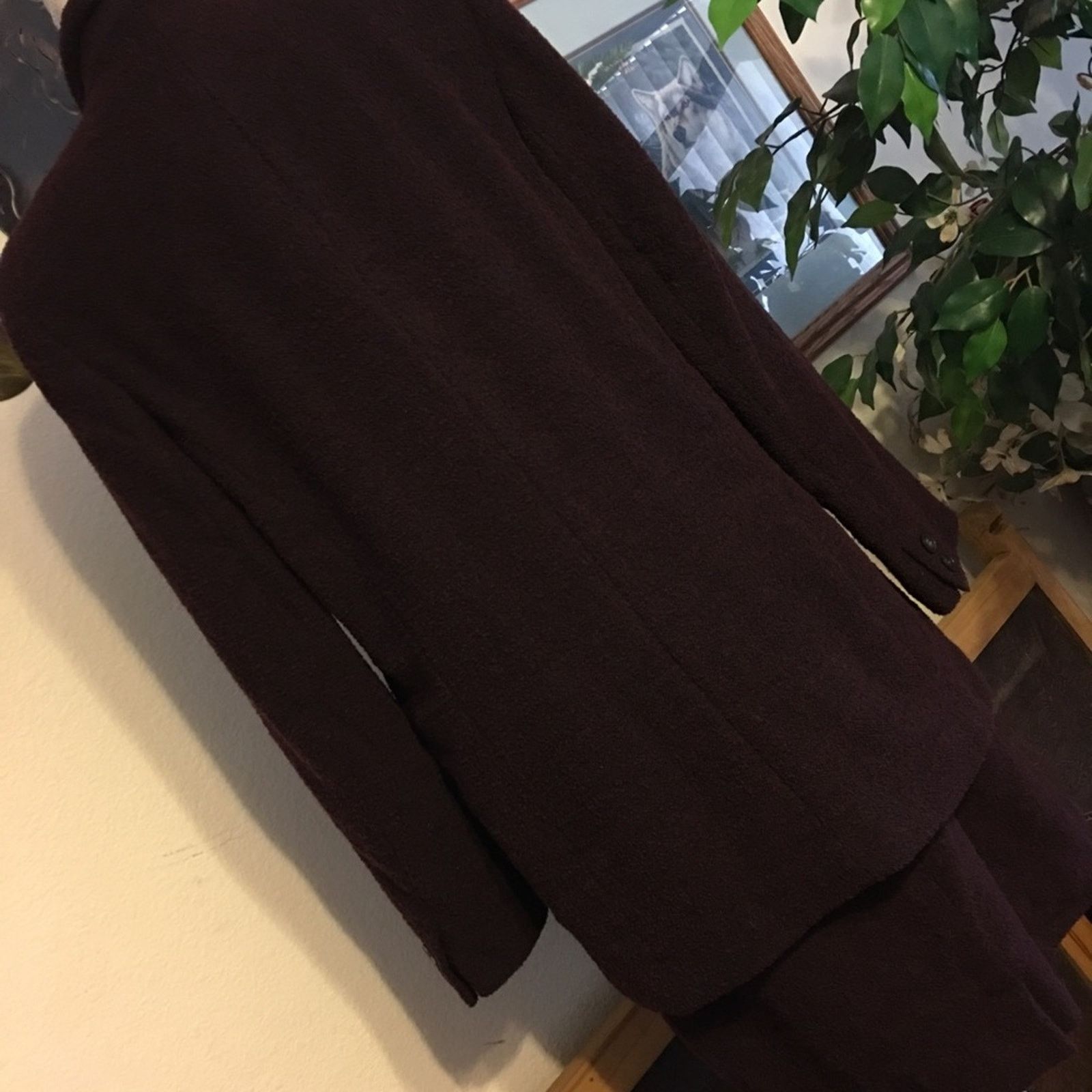 Vintage Olsen Collection burgundy jacket skirt suit Size M / US 6-8 / IT 42-44 - 6 Thumbnail
