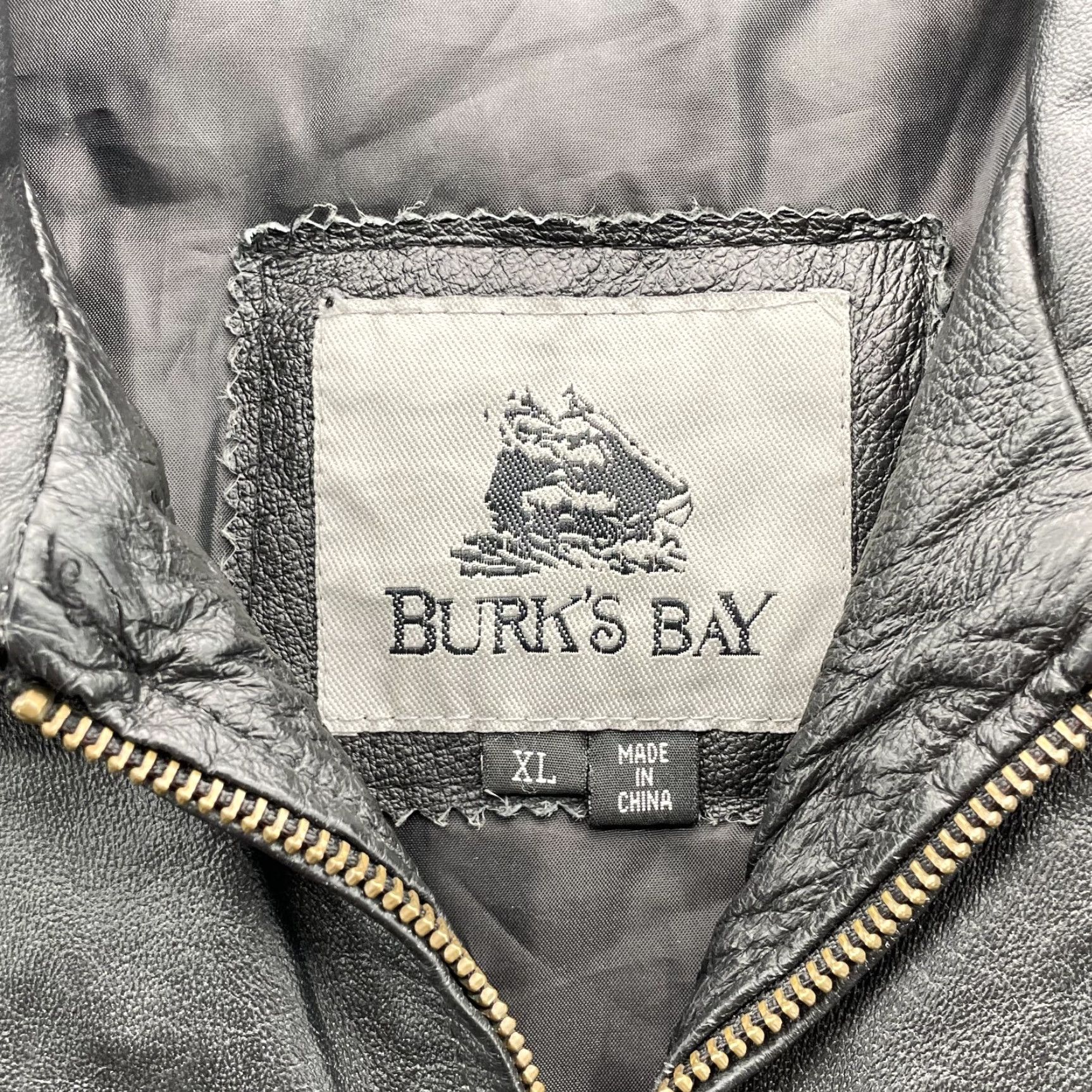 Vintage VINTAGE Burk's Bay Leather Jacket Men XL Insulated Classic Moto 90s Biker Leather Jacket Black XL Mens Size US XL / EU 56 / 4 - 3 Thumbnail