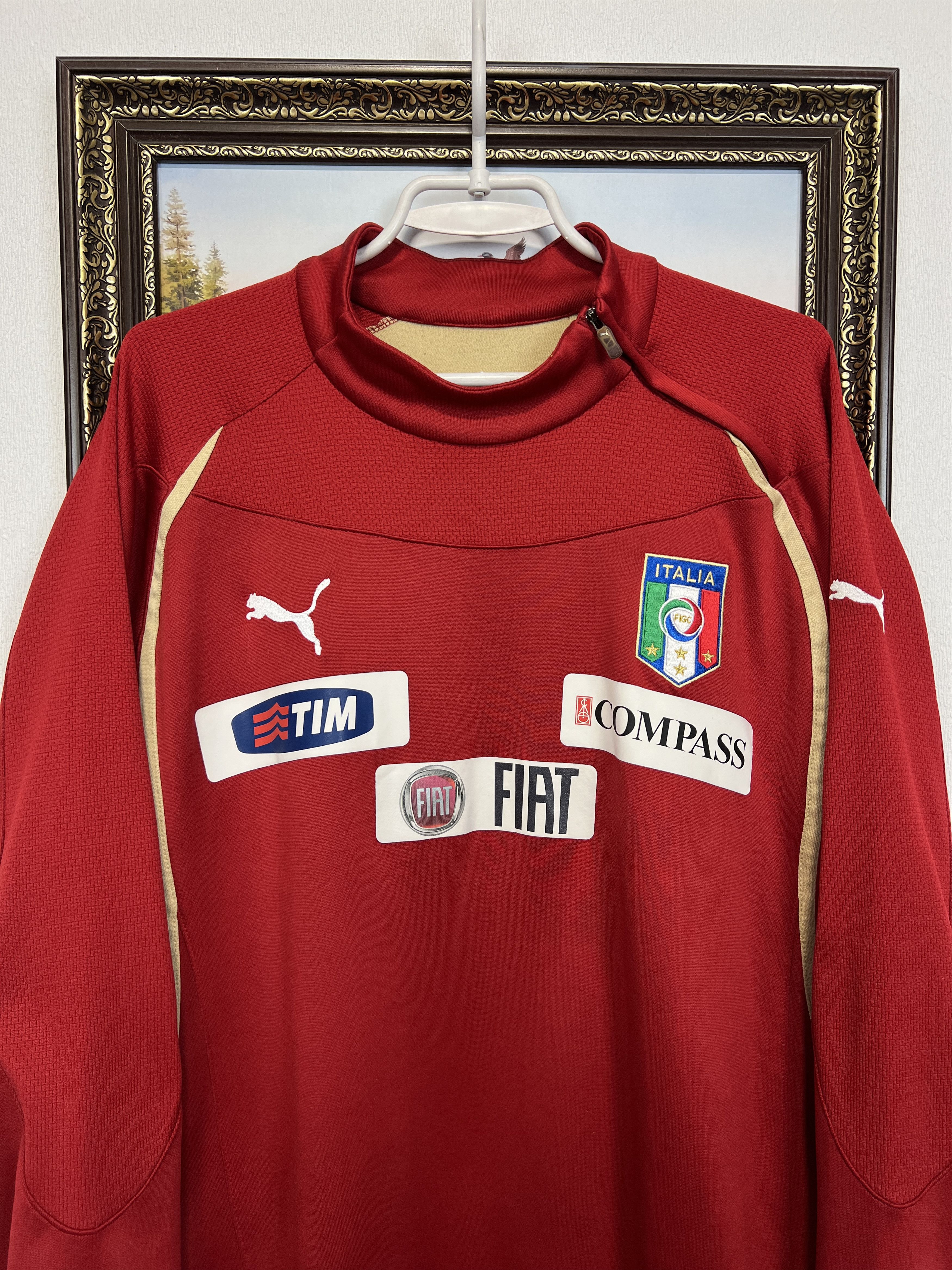 Puma Italy Football Player Issue Train Sweatshirt Jacket Maglia Size US L / EU 52-54 / 3 - 2 Thumbnail