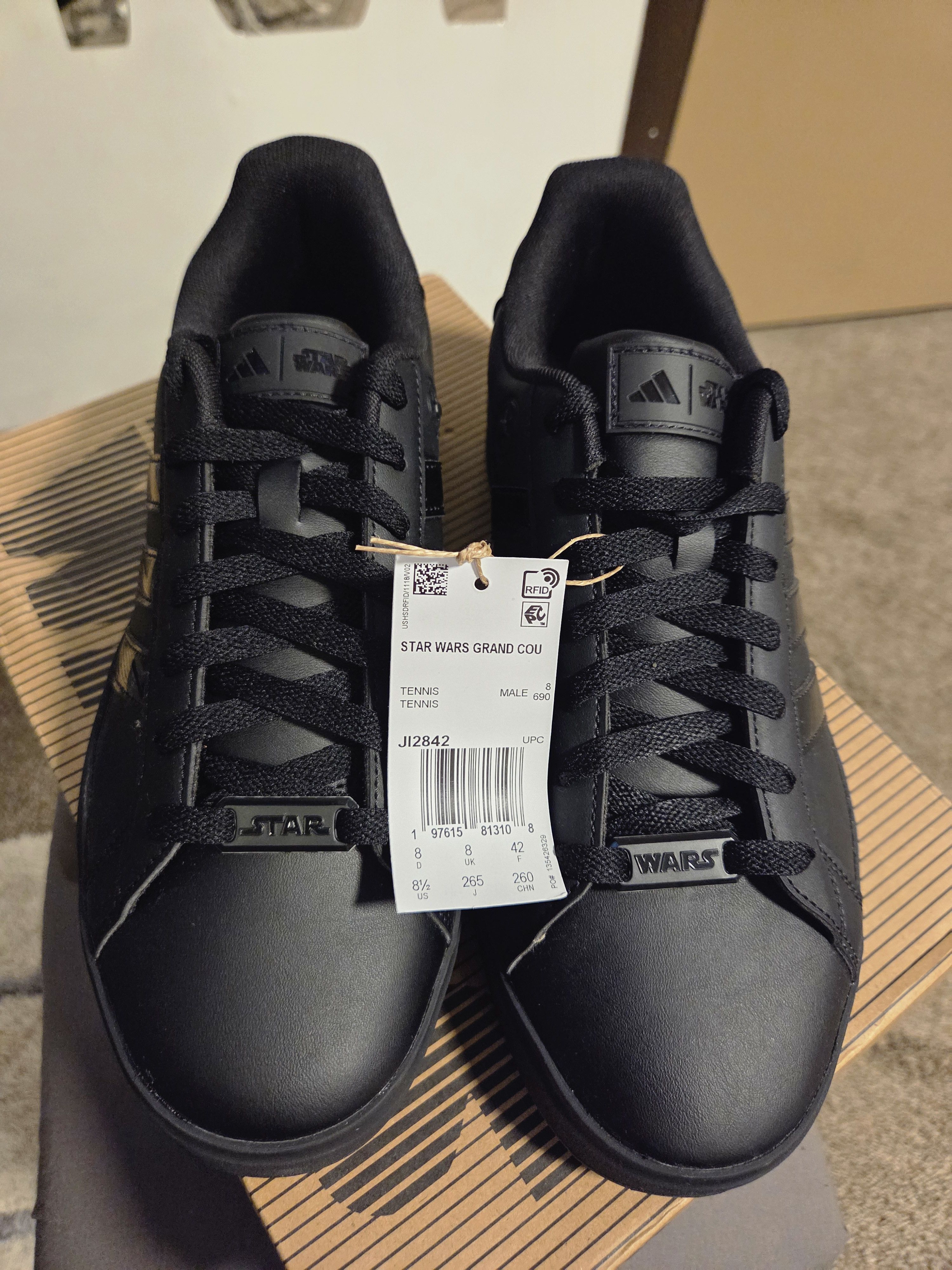 Adidas × Star Wars Adidas Star Wars Grand Court Black Size US 8.5 / EU 41-42 - 22 Thumbnail