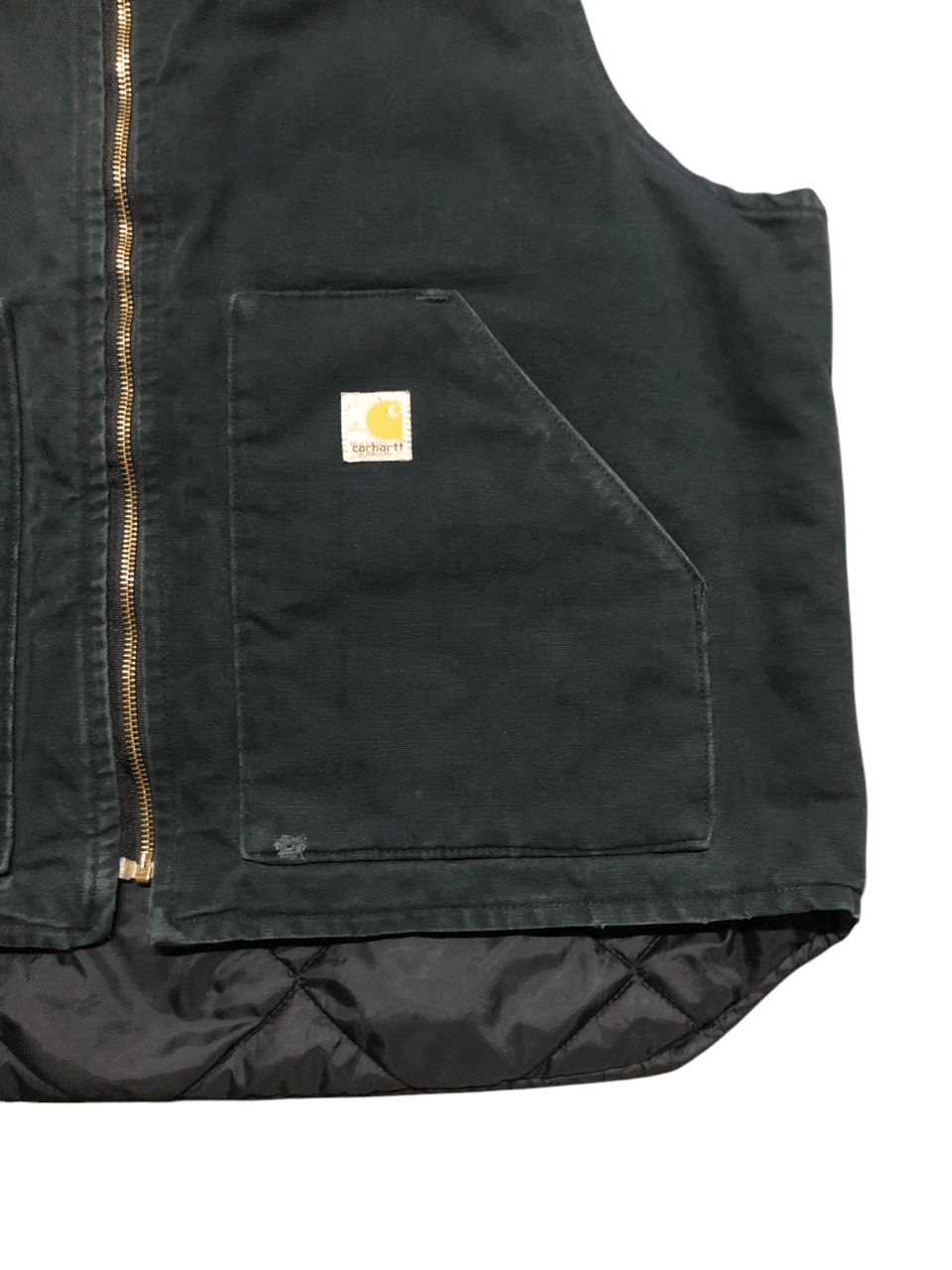 Carhartt Carhartt Quilted Dark Green Vest Faded Distressed Size US L / EU 52-54 / 3 - 8 Thumbnail