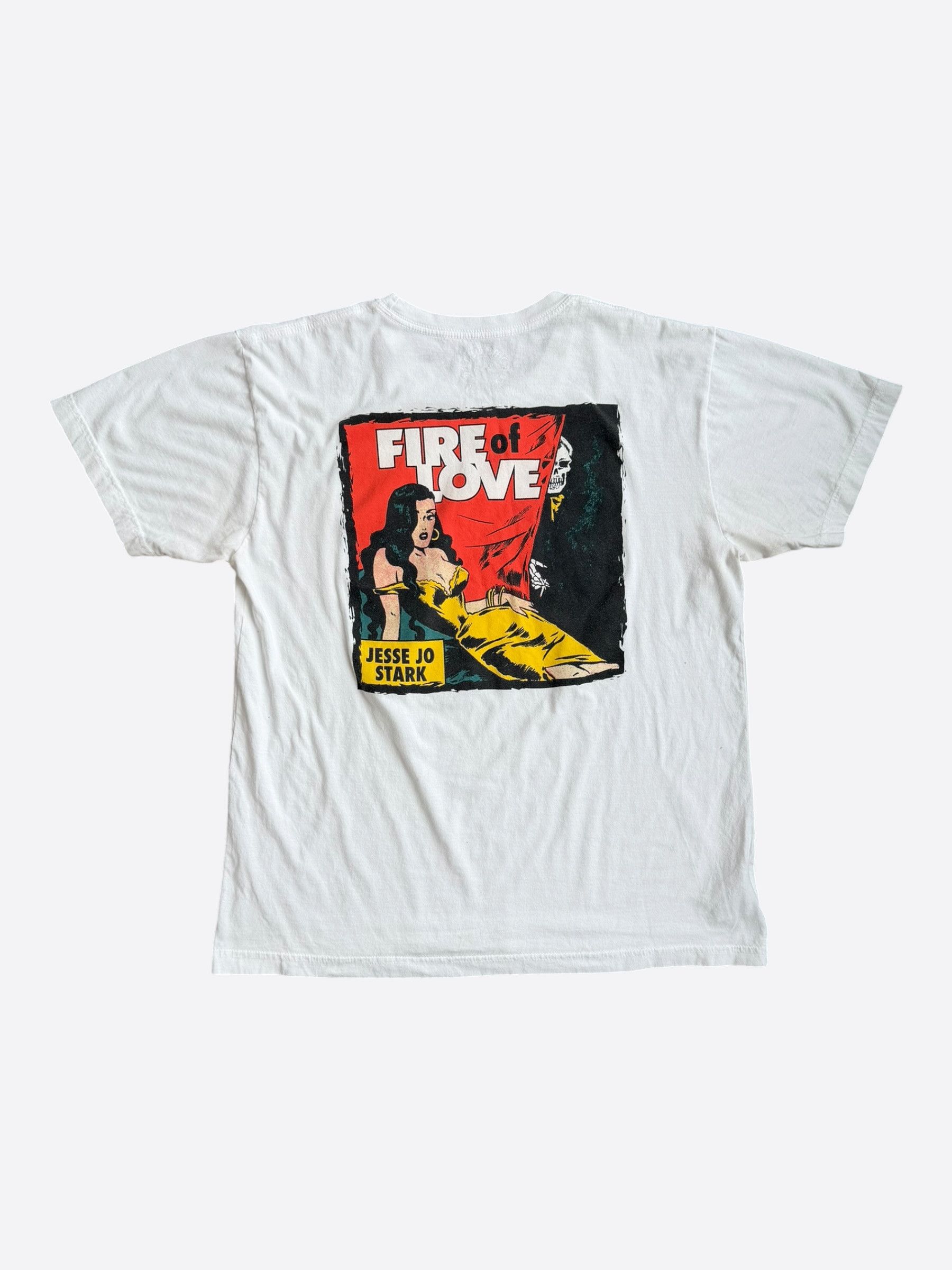 h*e様 JESSE JO STARK　FIRE of LOVE　Tシャツ　白 Chrome Hearts Chrome Hearts Jesse Jo Stark Fire of Love Tee | Grailed