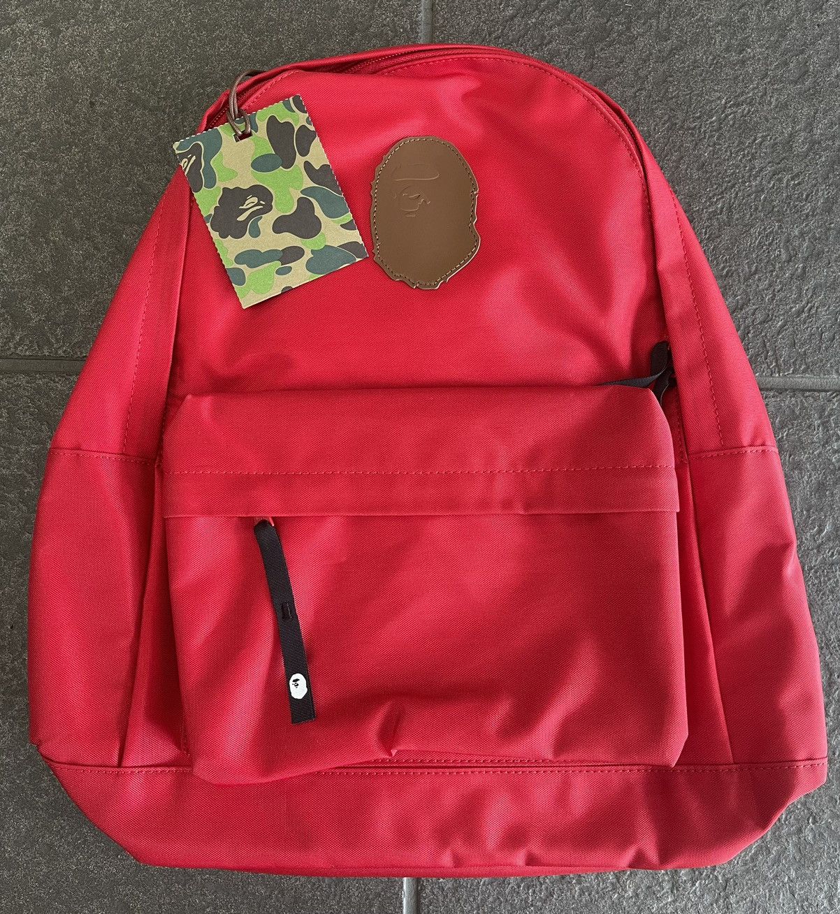 image of Bape Ape Head Backpack in Red, Men's