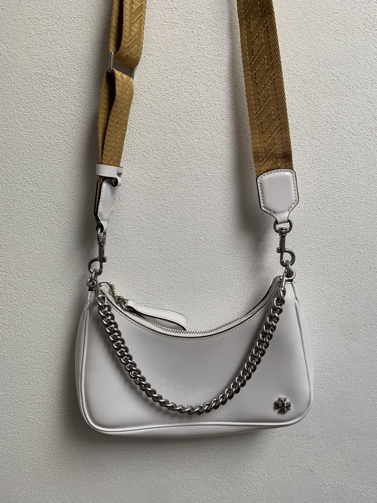Tory Burch Tory Burch Mercer Spazzolato Leather Shoulder Bag Size ONE SIZE - 8 Thumbnail