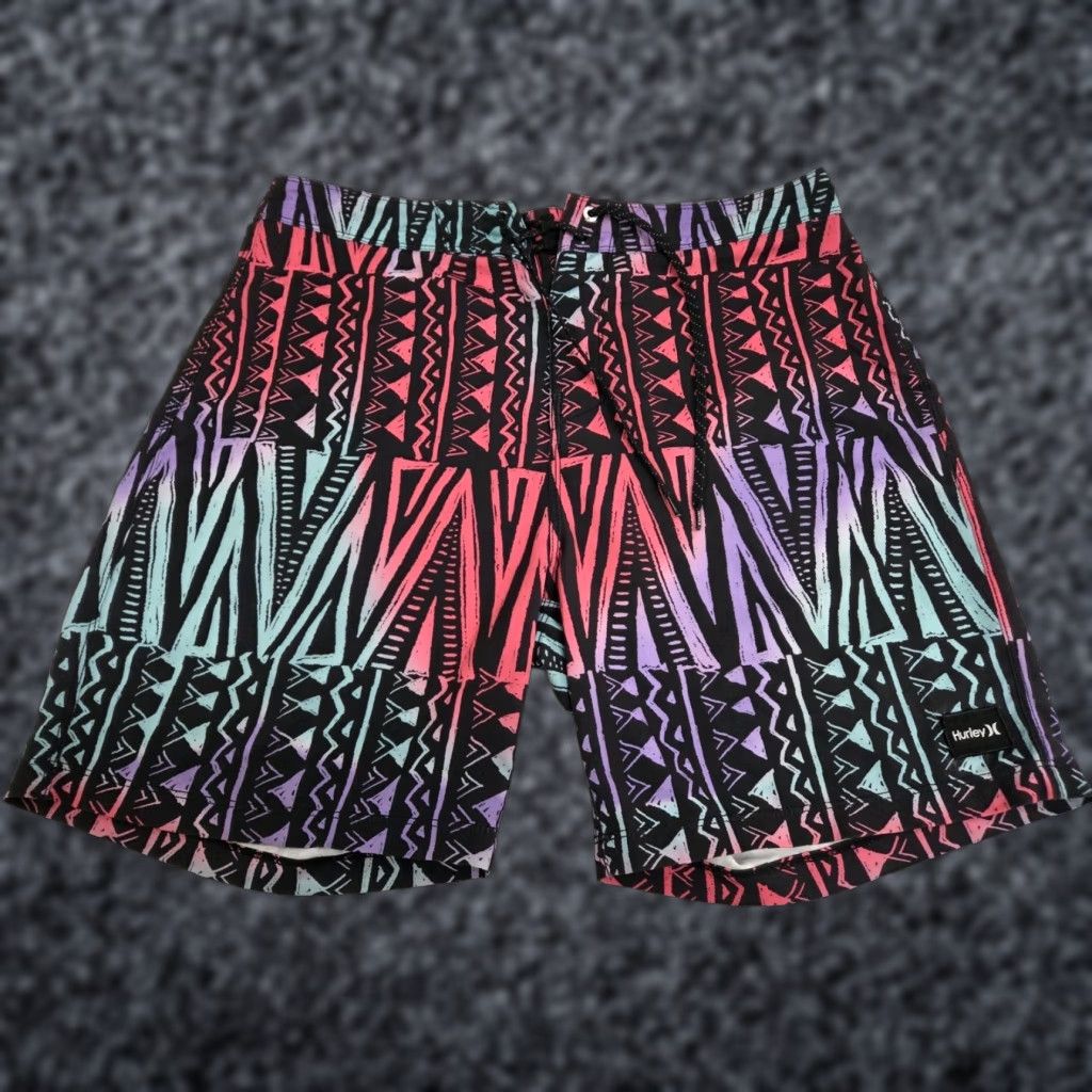 Hurley Hurley Mens Phantom Tribal Boardshorts Drawstring Back Pocket 31 Multicolor Beach Surfing Quick Dry Stretch 8586 Ladies? Size ONE SIZE - 1 Thumbnail