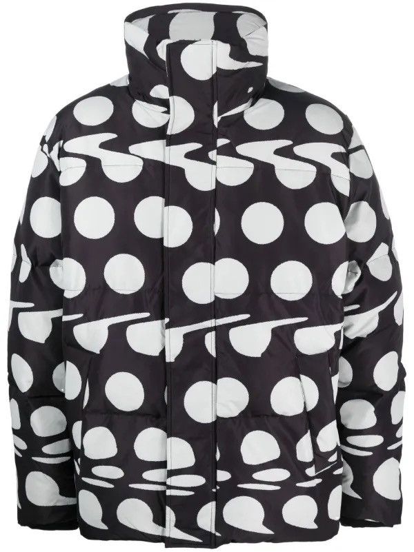 Etudes !DS! AW22 Etudes Allover Dots White Black Puffer Jacket Size US XL / EU 56 / 4 - 2 Thumbnail