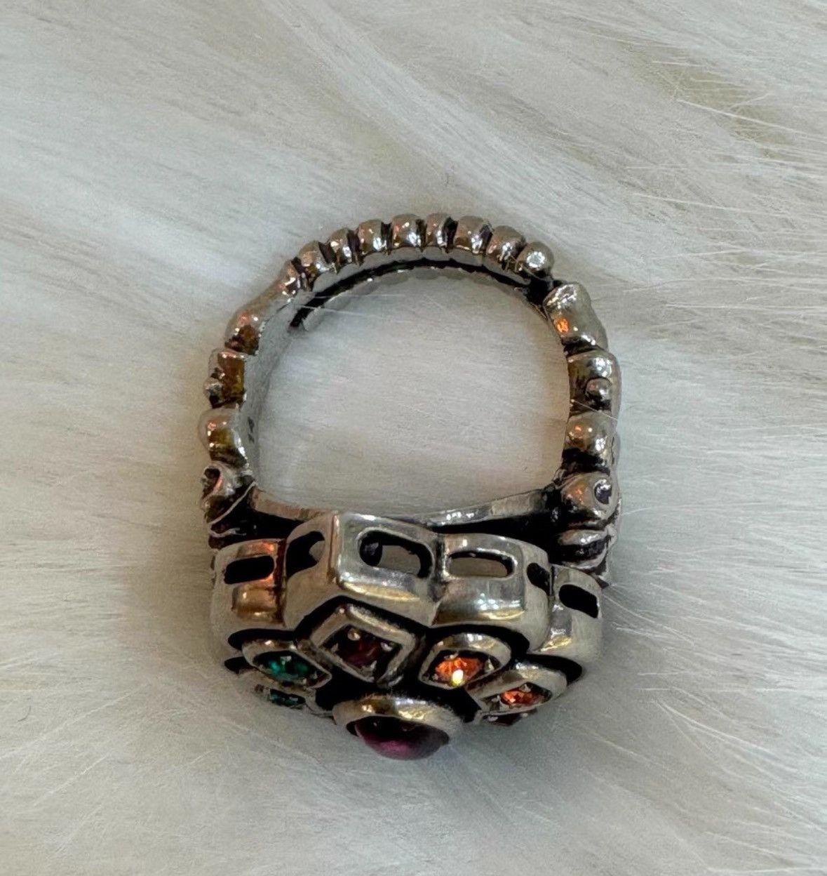 Gucci Gucci Crystal-encrusted open ring -z2505 Size ONE SIZE - 7 Thumbnail