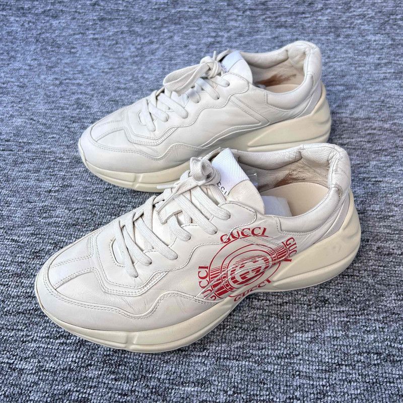Gucci Gucci Rhyton Low-top Dad Sneakers in Ivory White - Size US 8 / EU 41 - 1 Thumbnail