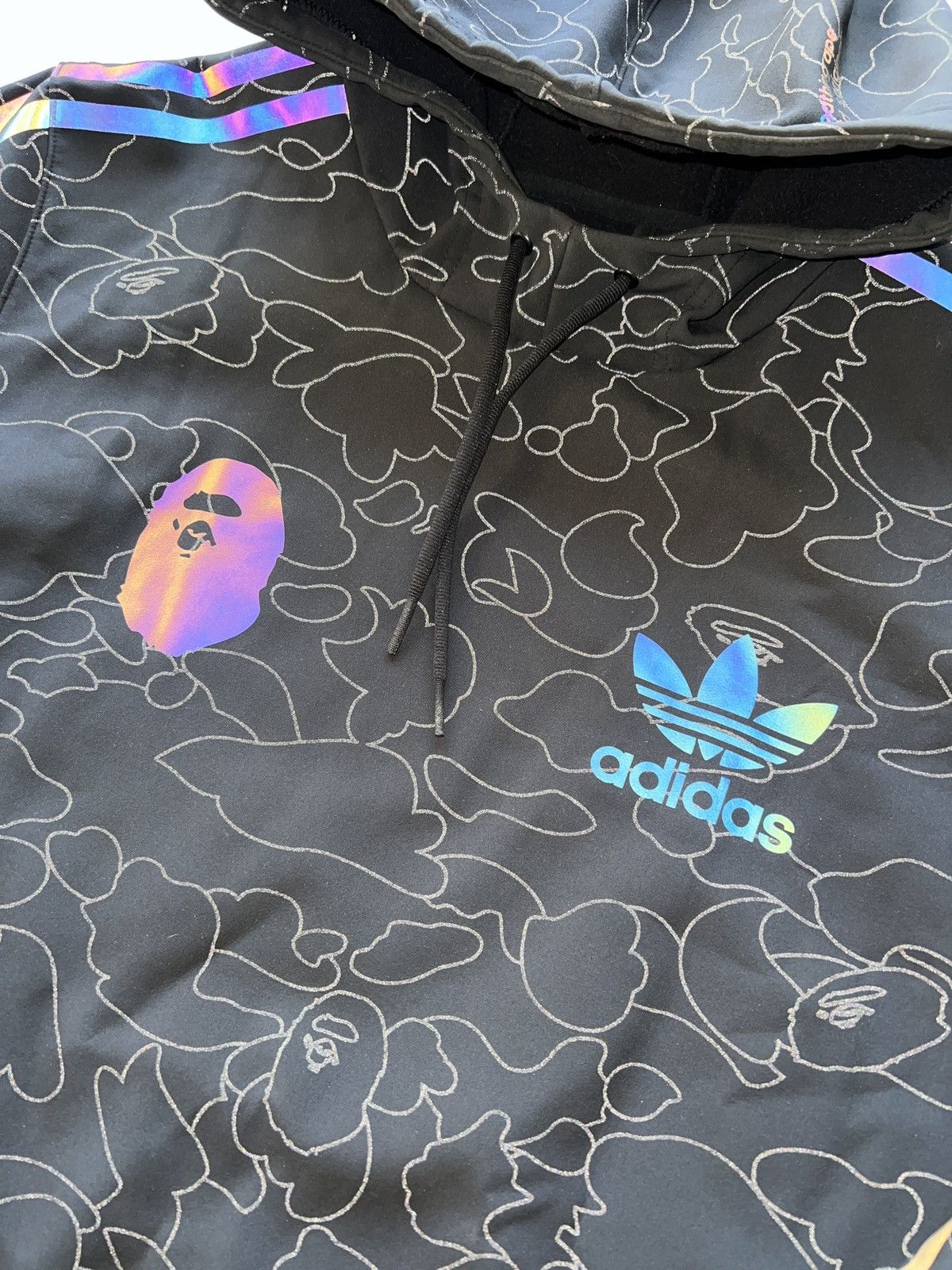 Adidas × Bape Adidas Bape 3M Tech Hoodie Size US S / EU 44-46 / 1 - 3 Thumbnail