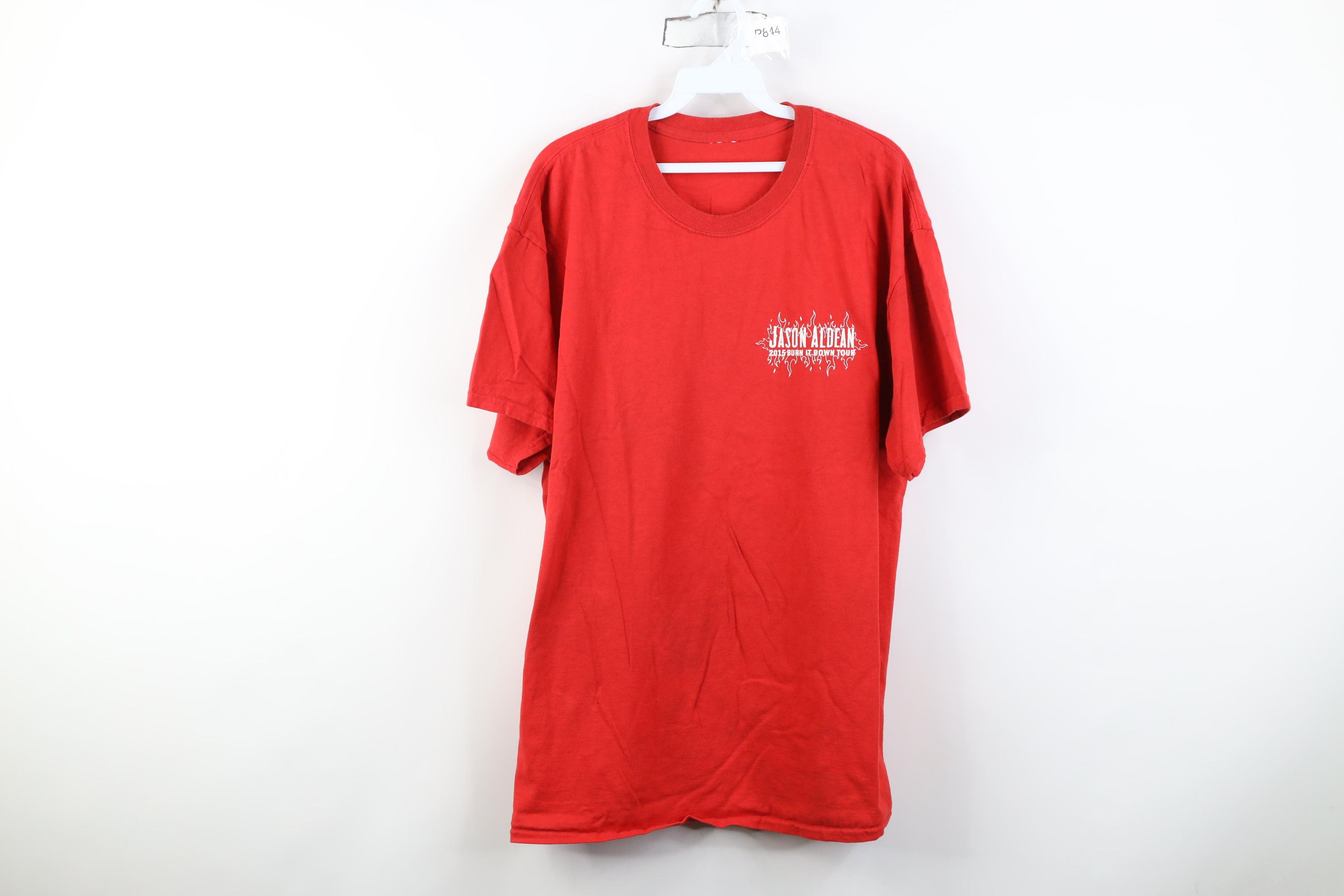 Vintage Y2K 2015 Burn It Down Tour Jason Aldean Band T-Shirt Red Size US XL / EU 56 / 4 - 1 Thumbnail