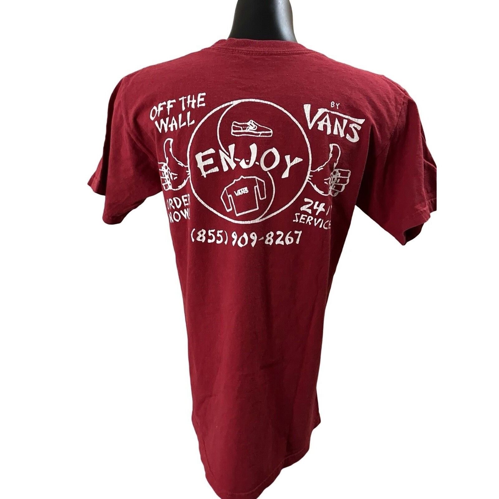 Vans Vans “Enjoy” Graphic Tee – Red, Small Size US S / EU 44-46 / 1 - 2 Thumbnail