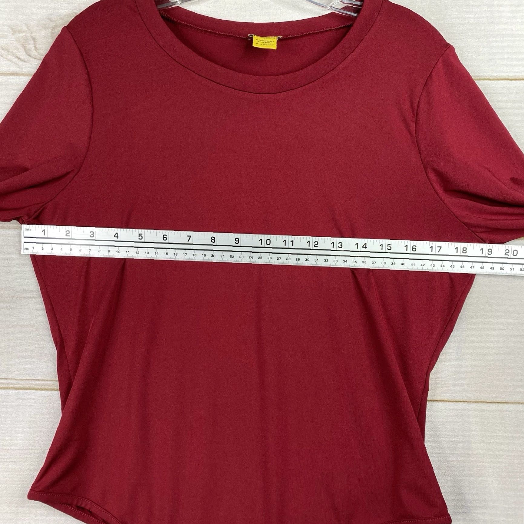 Vintage Daisy Long Sleeve Bodysuit Burgundy Red Slimming Knit 2X Daisy Women+ 2X Red Shop Bodysuit Slimming Top Size XXL / US 16-18 / IT 52-54 - 6 Thumbnail