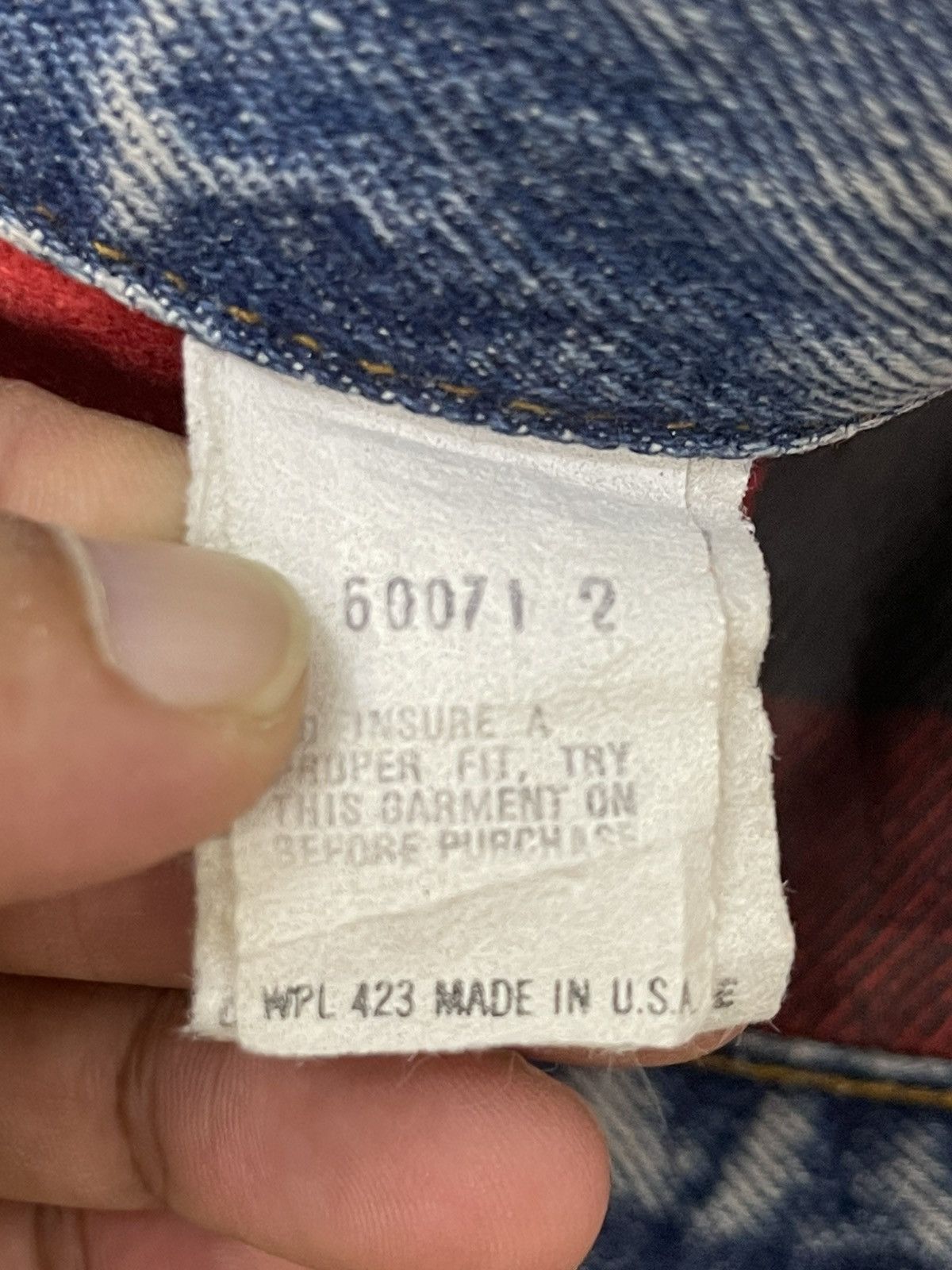 Levi's Vintage Clothing Vtg 1987 Levi’s Denim Trucker Jacket Flannel Lining 6🟩0 Size US S / EU 44-46 / 1 - 18 Thumbnail