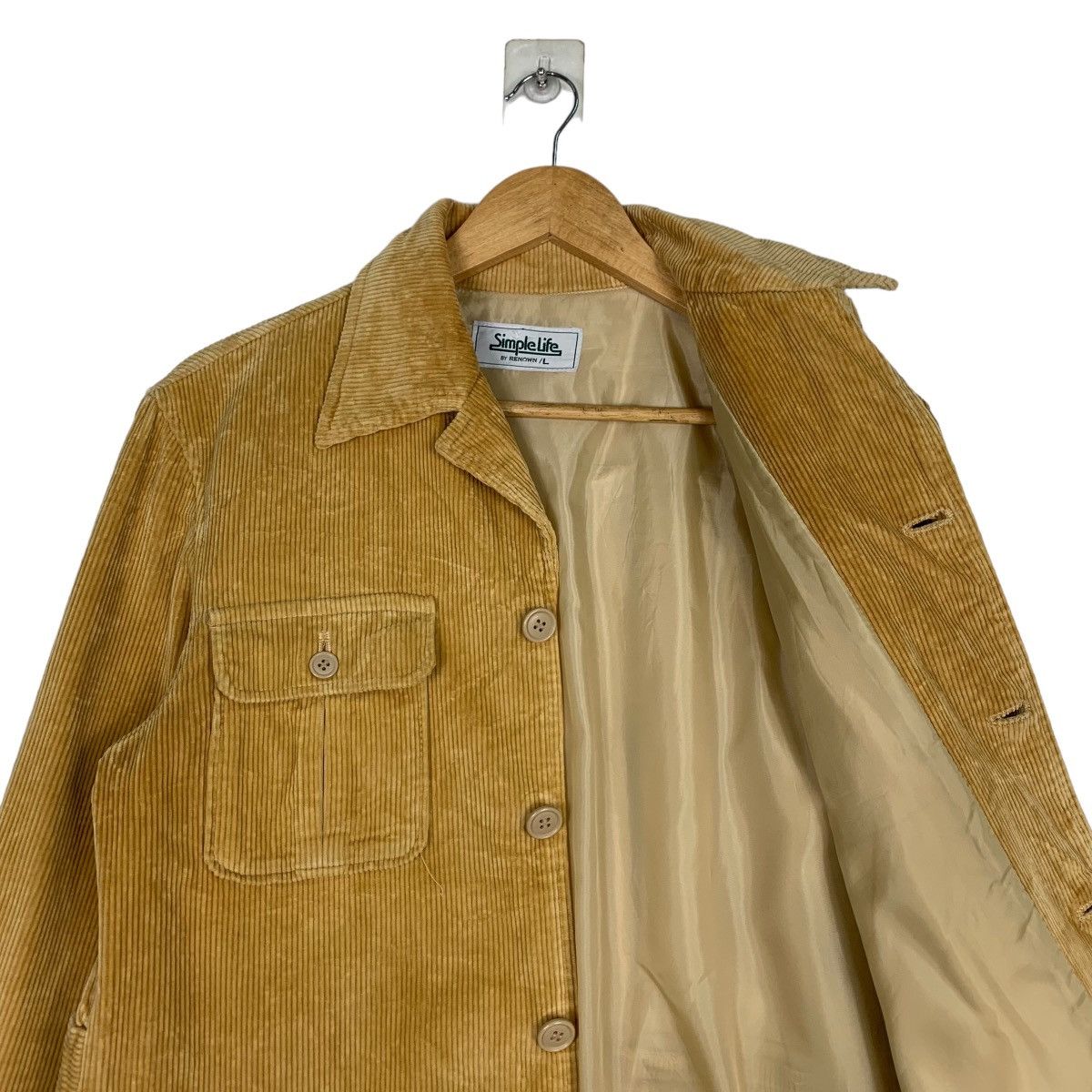 Japanese Brand SIMPLE LIFE Yellow Corduroy Chore Jacket #0991-C44 Size US L / EU 52-54 / 3 - 10 Thumbnail