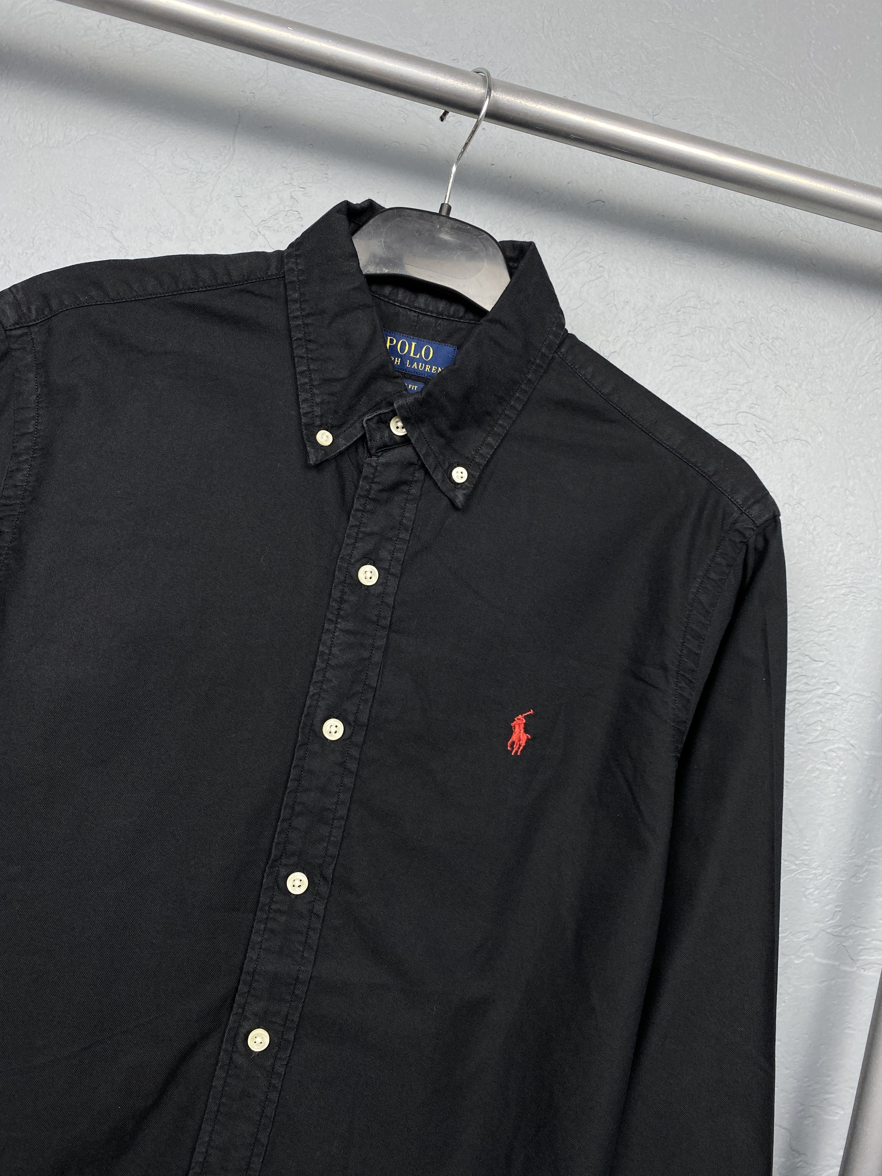 Polo Ralph Lauren Polo Ralph Lauren Vintage Mens Black Long Sleeve Shirt Size US S / EU 44-46 / 1 - 2 Thumbnail